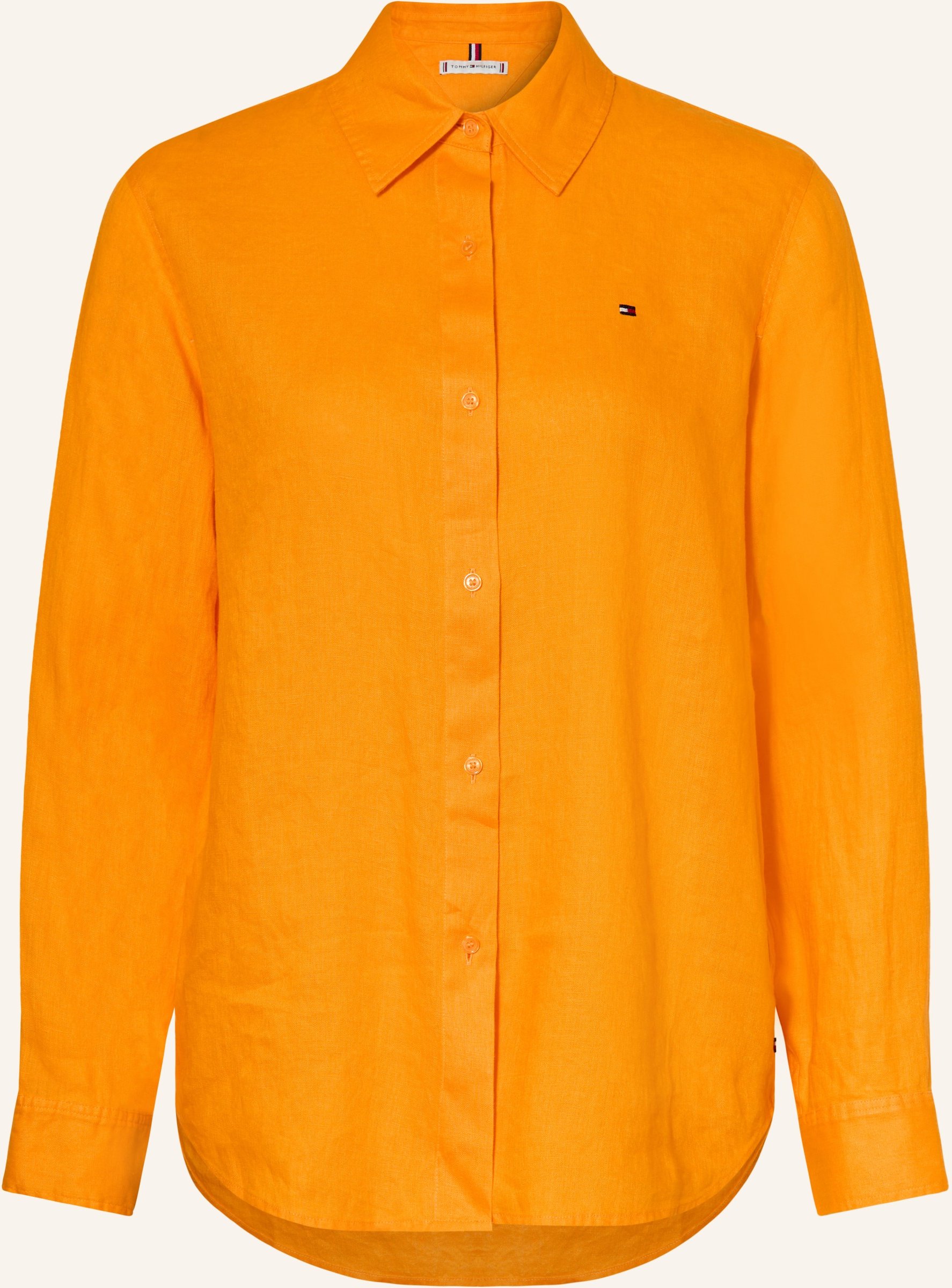 Tommy Hilfiger Hemdbluse Aus Leinen orange