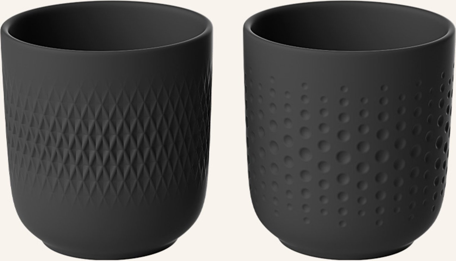 Villeroy & Boch Becher Set 2tlg. Manufacture Collier Noir schwarz