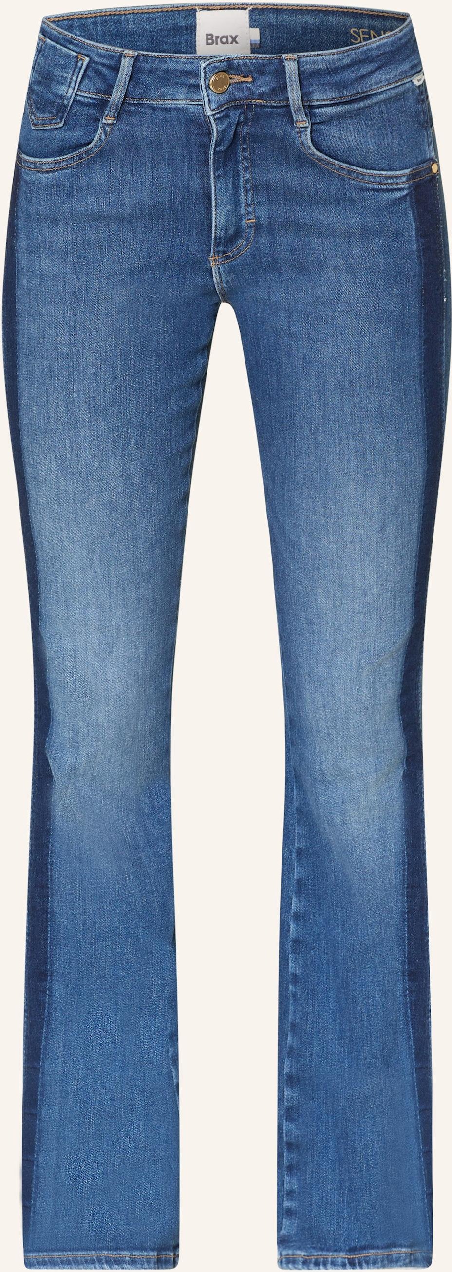 Brax Bootcut Jeans Ana Mit Galonstreifen blau