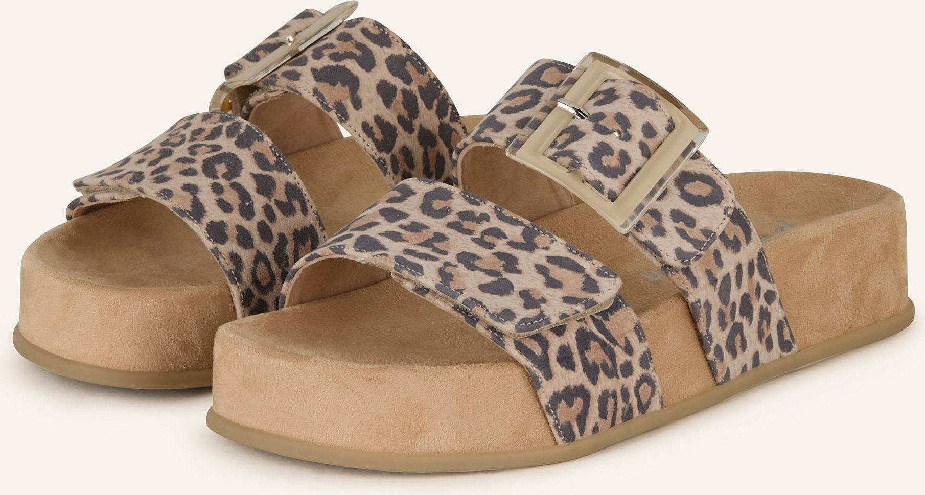 Paul Green Plateau-Pantoletten beige