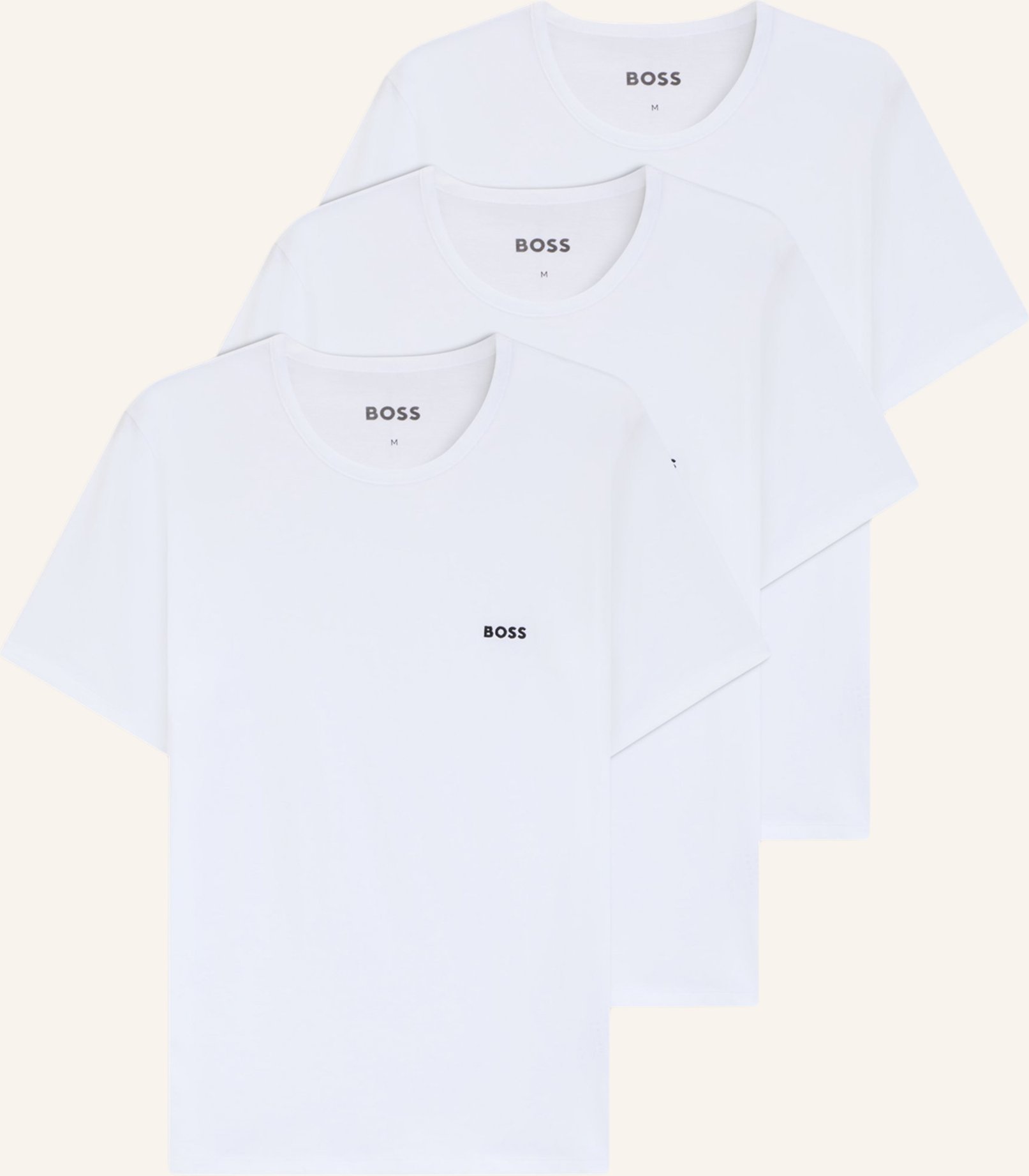 Boss Unterwäsche Top Tshirtrn 3p Classic Regular Fit schwarz