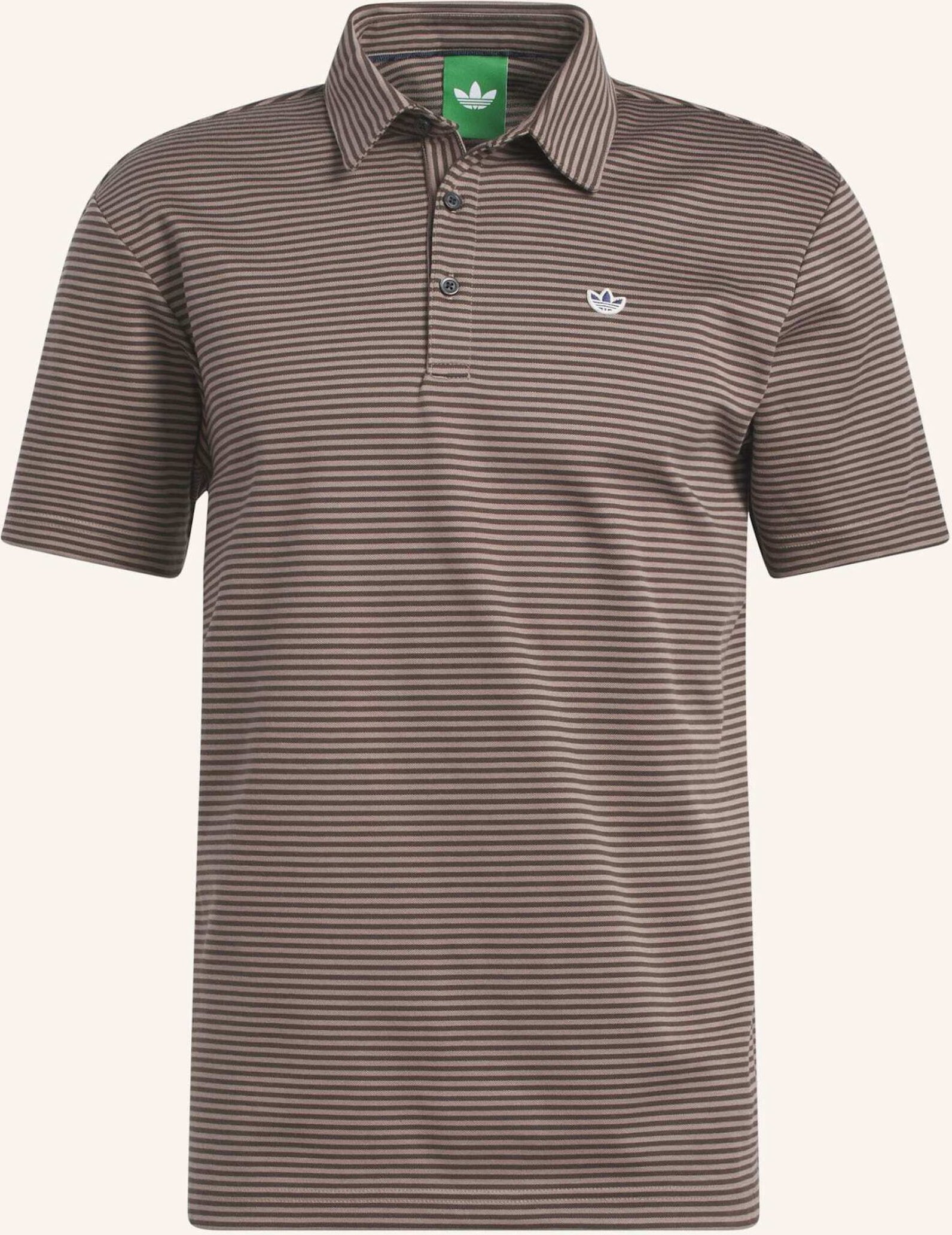 Thumbnail - Adidas Originals Stripe Pikee Poloshirt braun