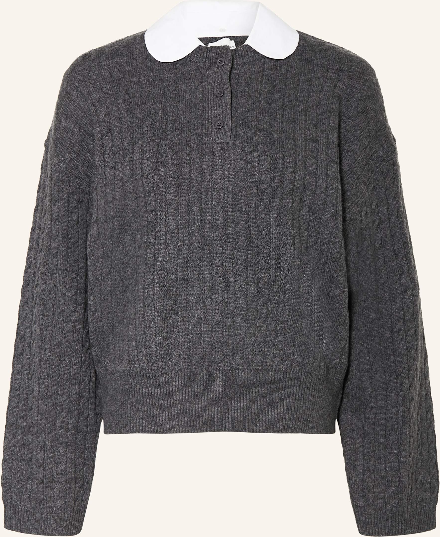 Claudie Pierlot Pullover Mit Abnehmbarem Kragen grau