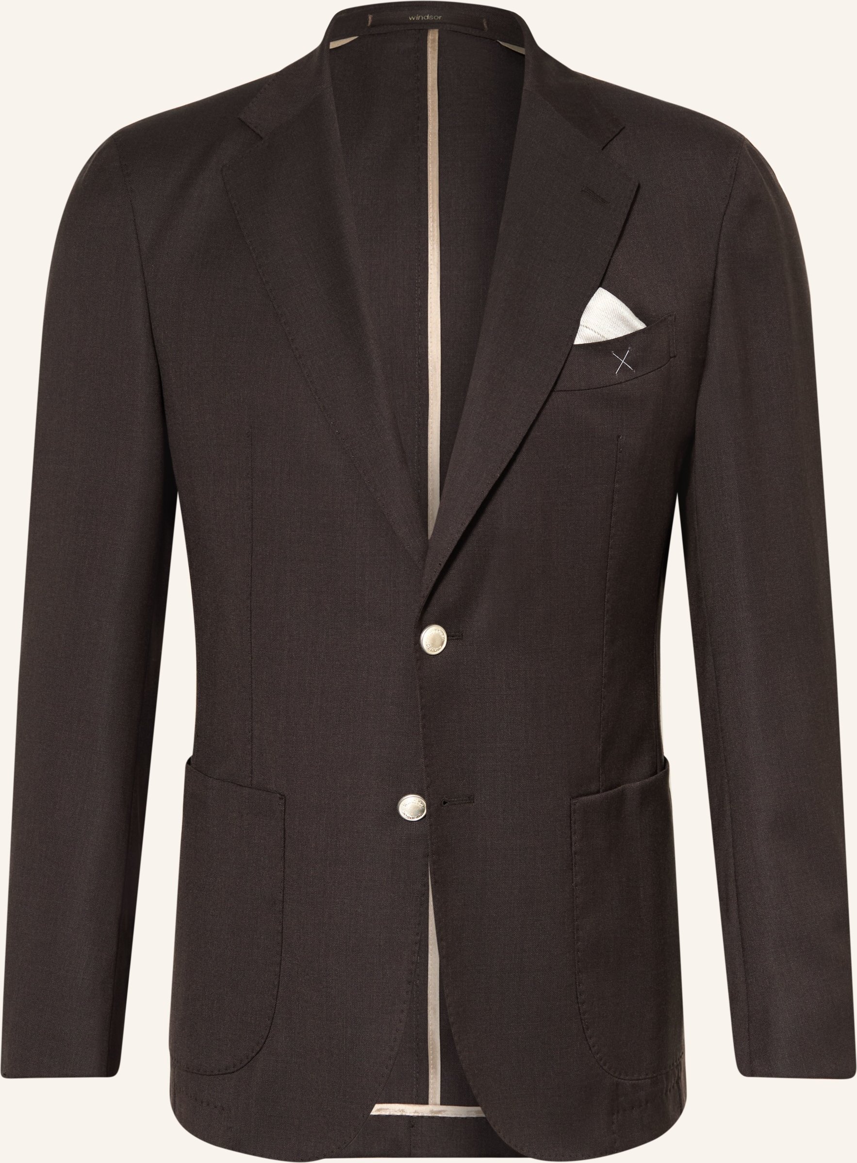 Windsor. Anzugsakko Giornos Shaped Fit braun