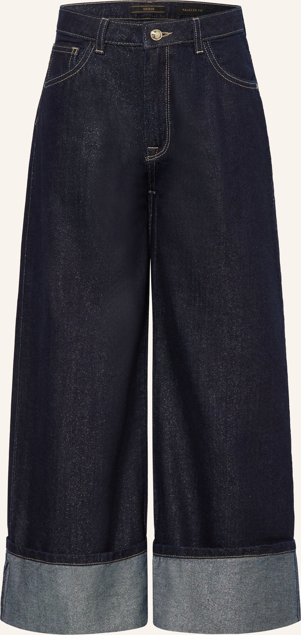 Guess Jeans Palazzo Fit Mit Glitzergarn blau