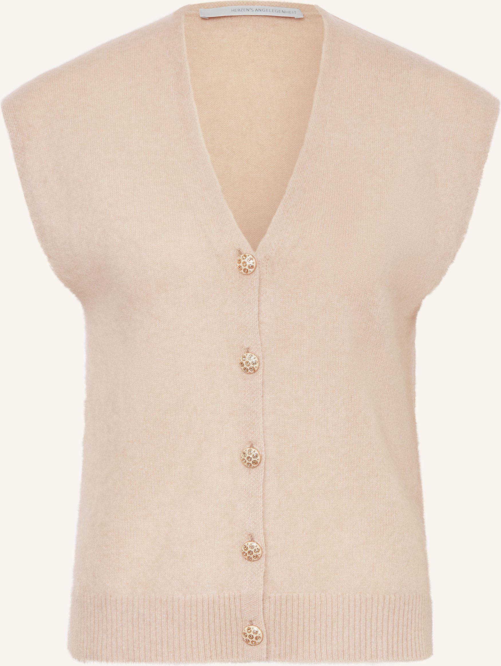 Herzen's Angelegenheit Strickjacke Aus Cashmere beige