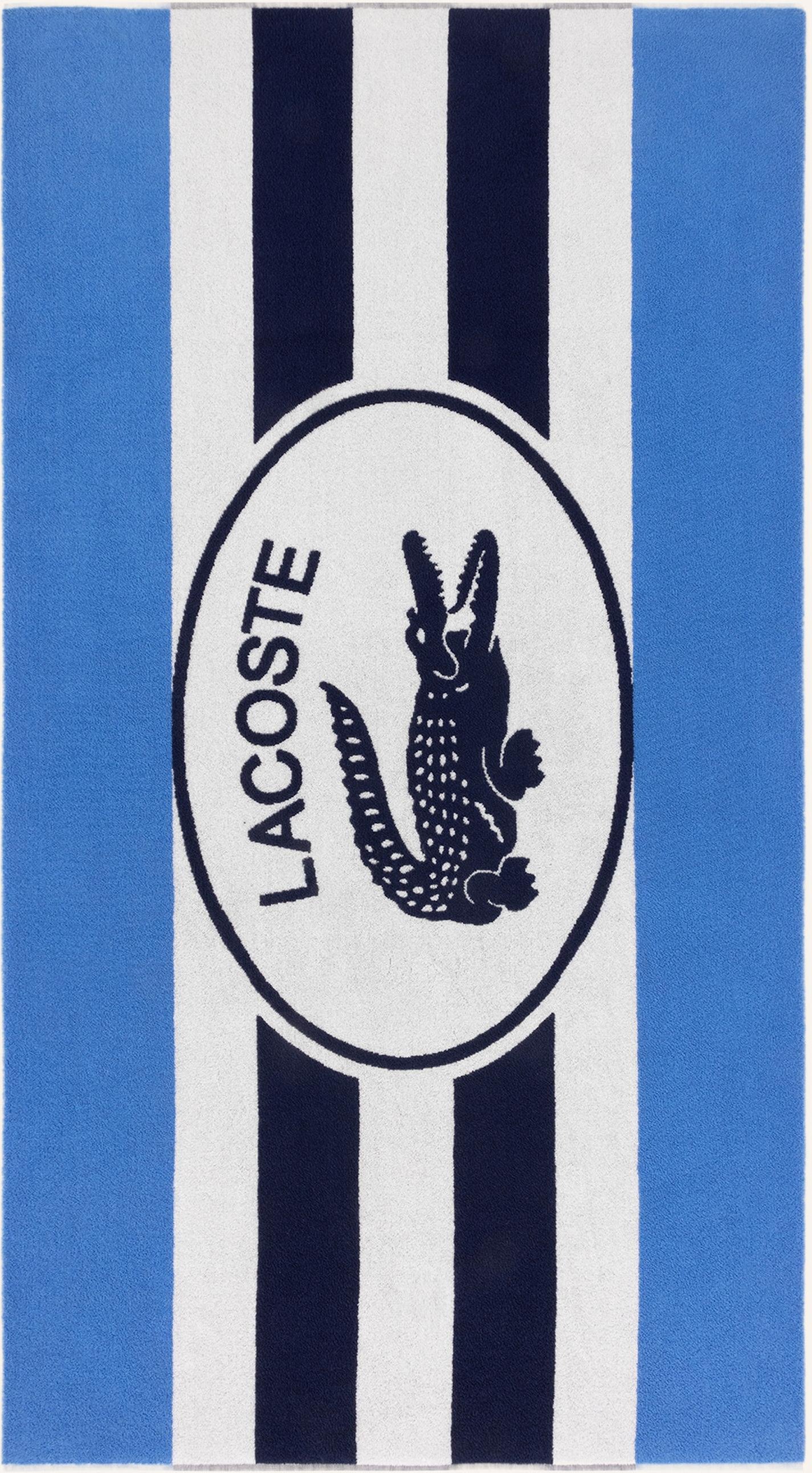 Lacoste Strandtuch Lbadge blau