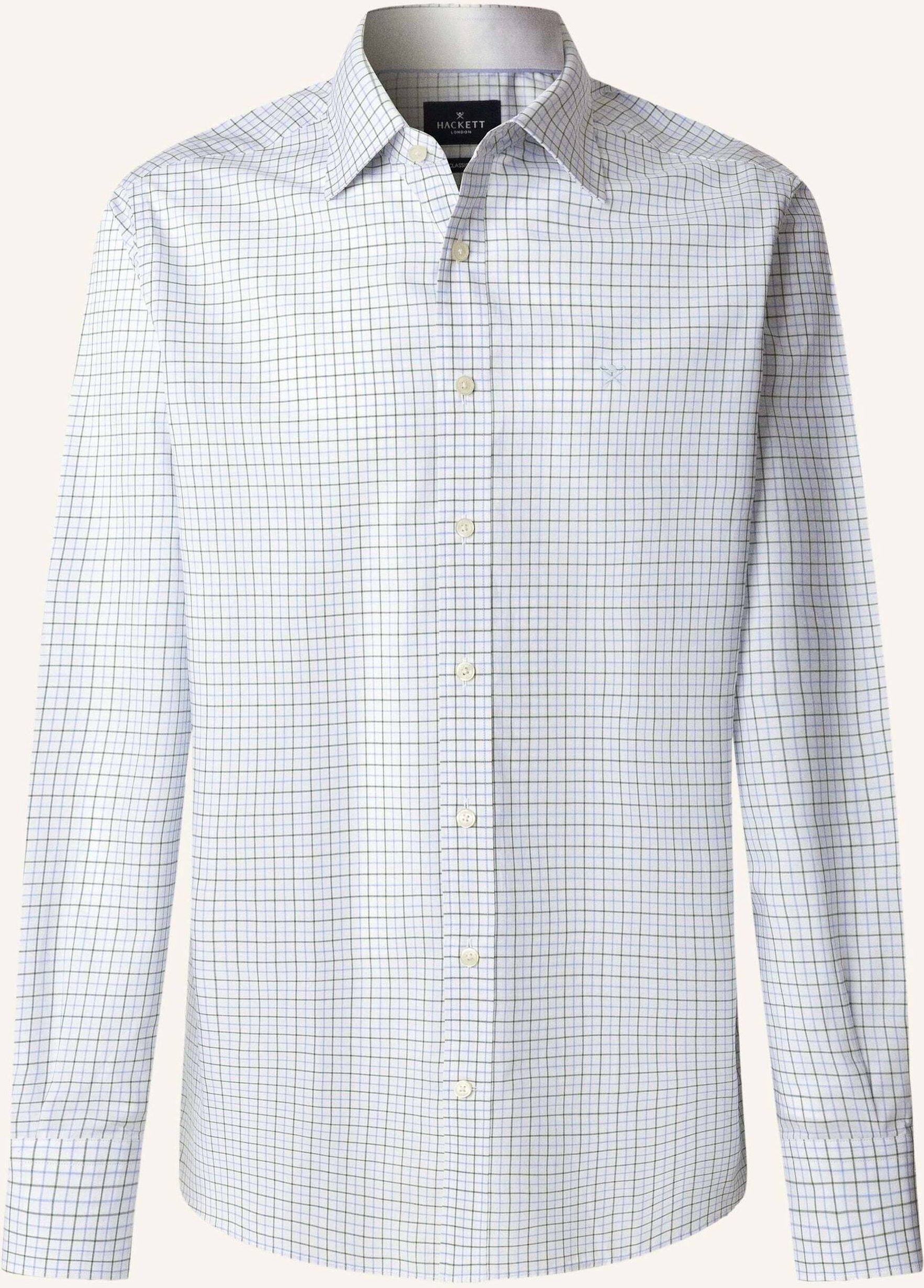 Hackett London Freizeithemd Poplin Tattersall gruen