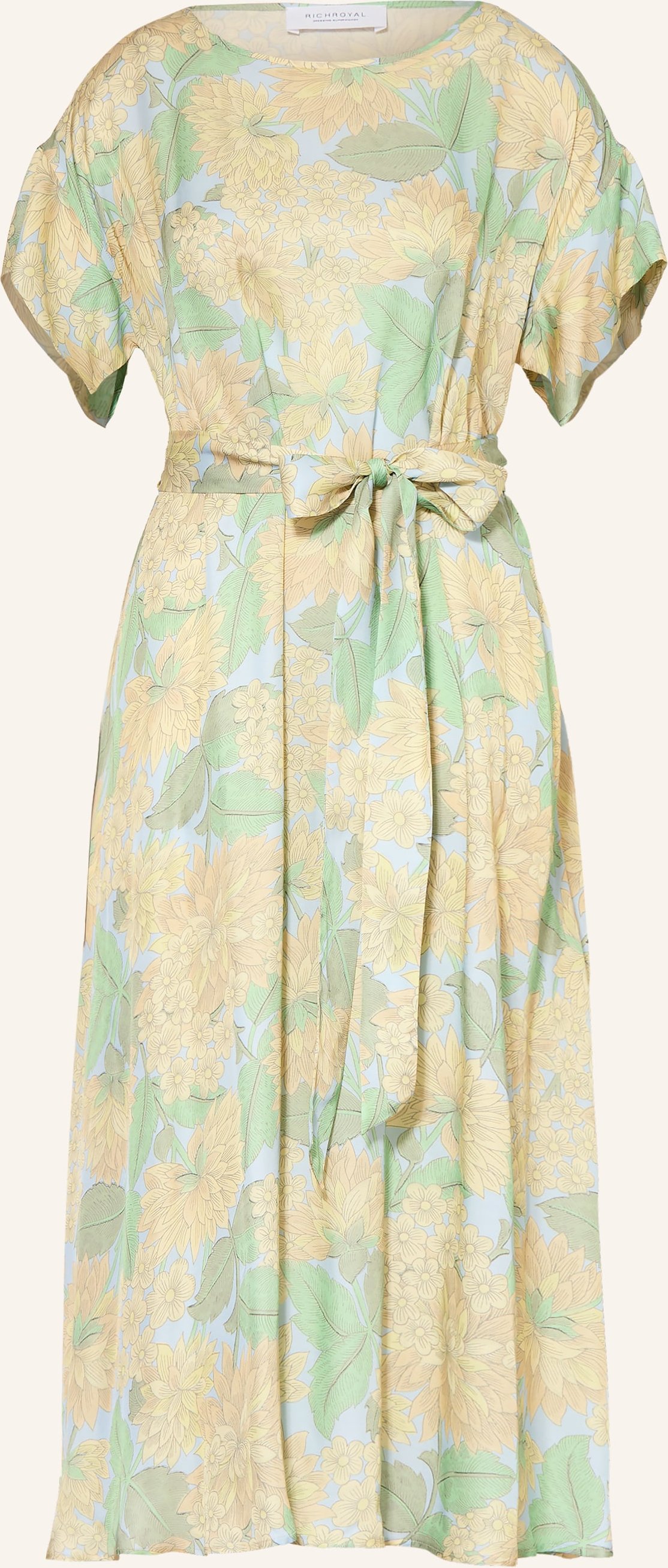 Rich & Royal Satinkleid gelb