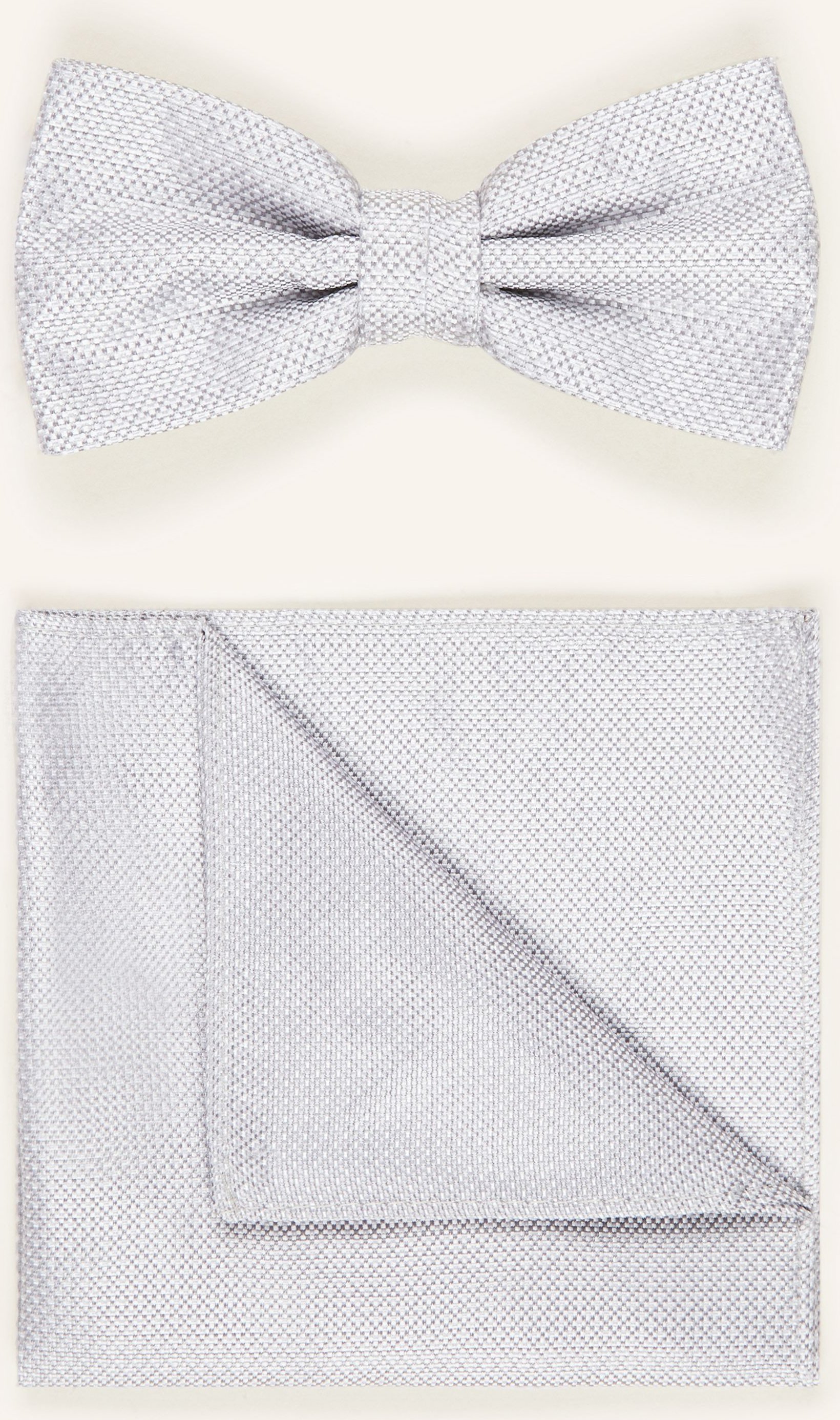 Paul Set: Fliege Und Einstecktuch grau