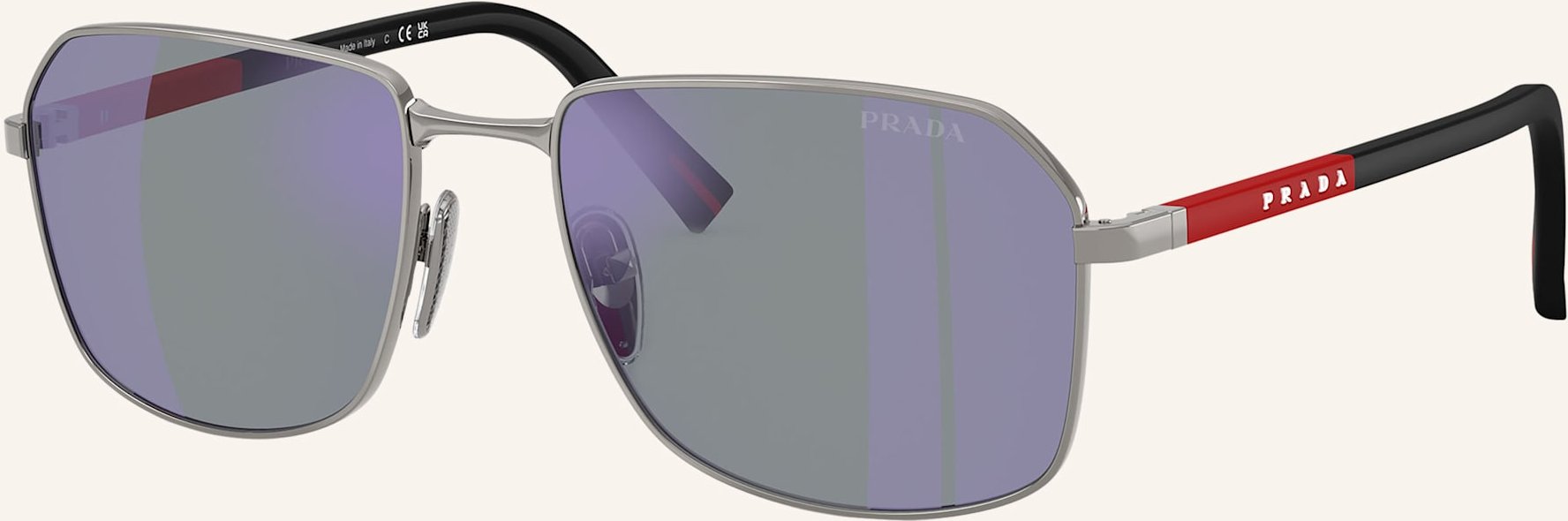 Prada Linea Rossa Sonnenbrille Ps a51s grau