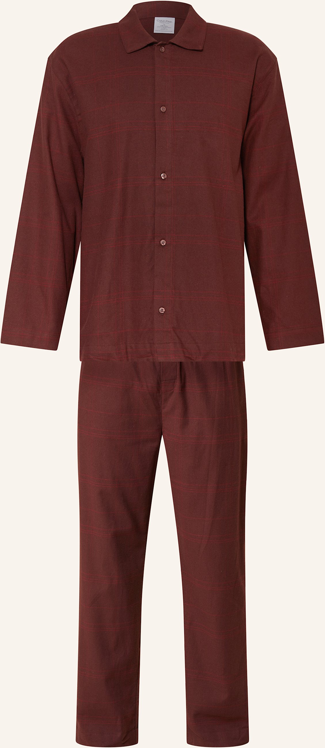 Thumbnail - Calvin Klein Schlafanzug Aus Flanell rot