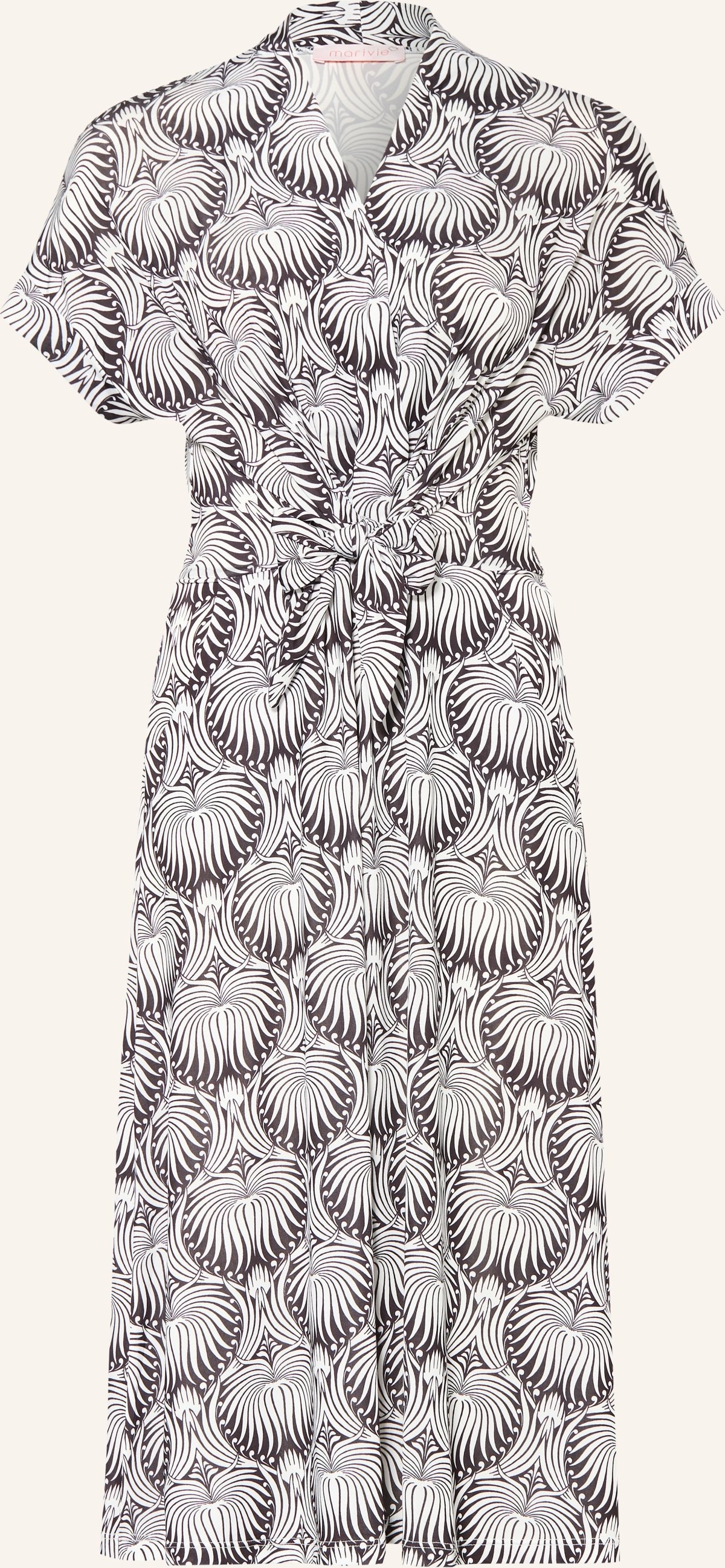 Marivie Kleid Pure! In Wickeloptik schwarz