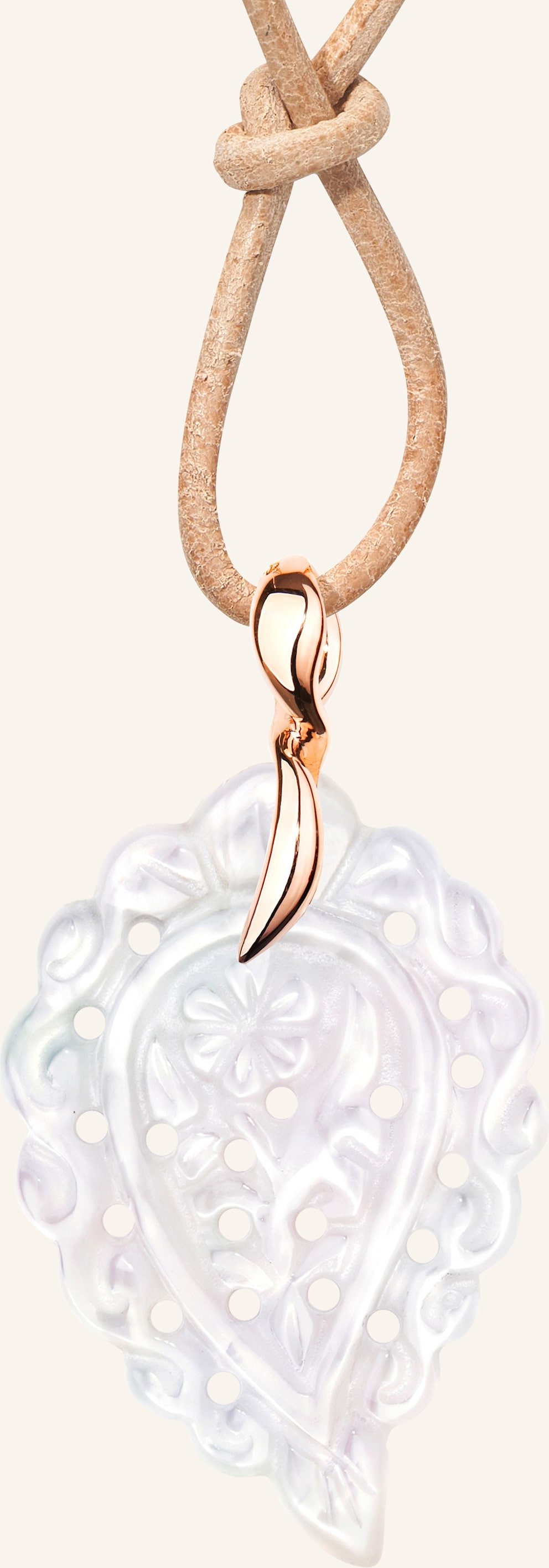 Tamara Comolli Anhänger Pendant India Small Mother Of Pearl White Aus 18 Karat Roségold Und Perlmutt rosegold