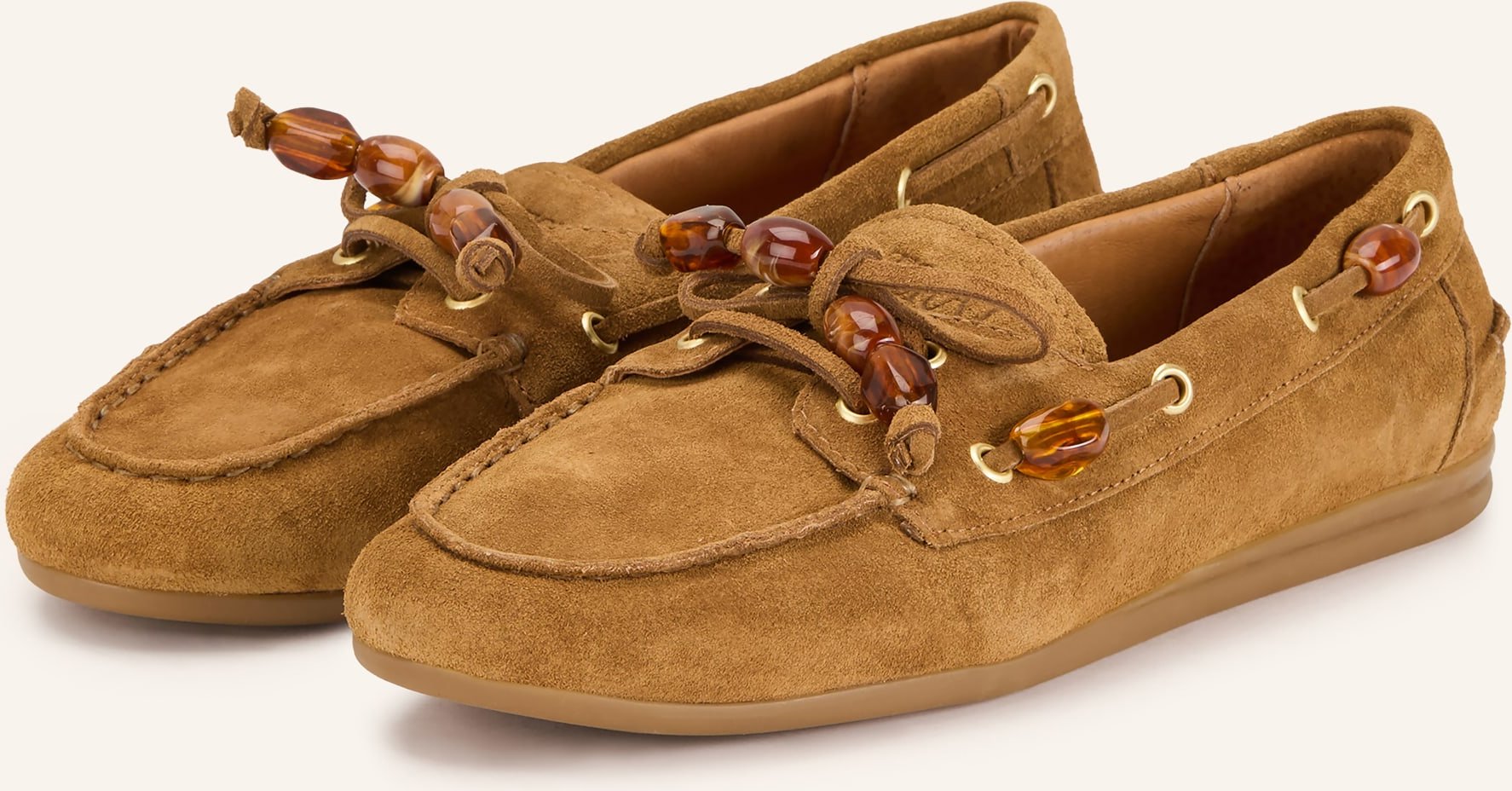 Toral Bootsschuhe Nahua Mit Schmuckperlen braun