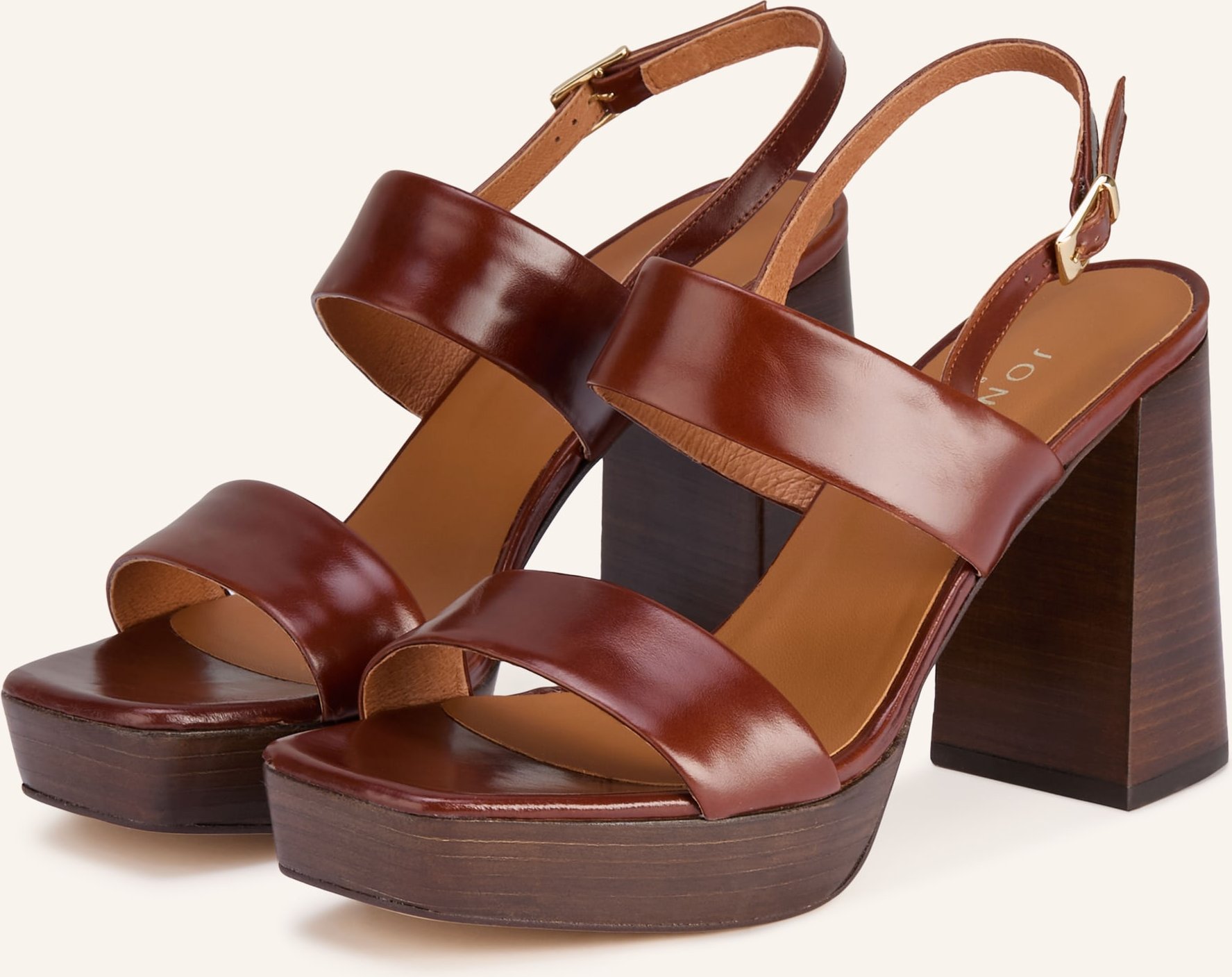 Jonak Plateau-Sandaletten Verde braun