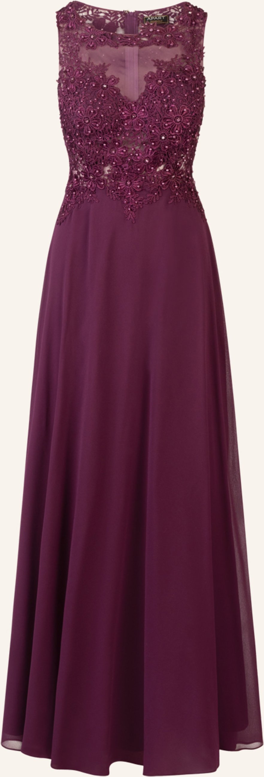 Thumbnail - Apart Abendkleid Mit Lochspitze Und Schmucksteinen lila