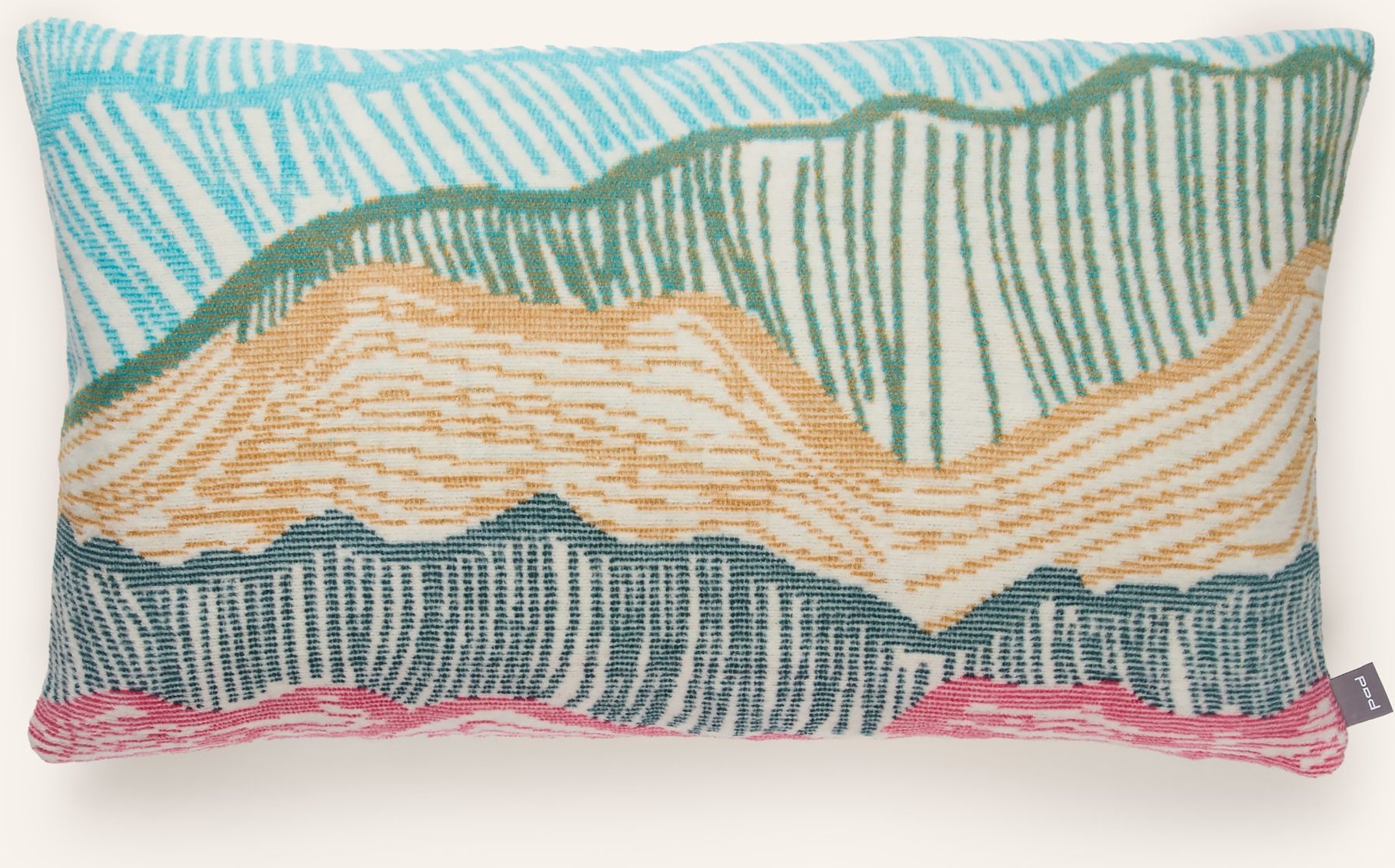 Thumbnail - Pad Dekokissenhülle Unreal Mountains Aus Flanell blau