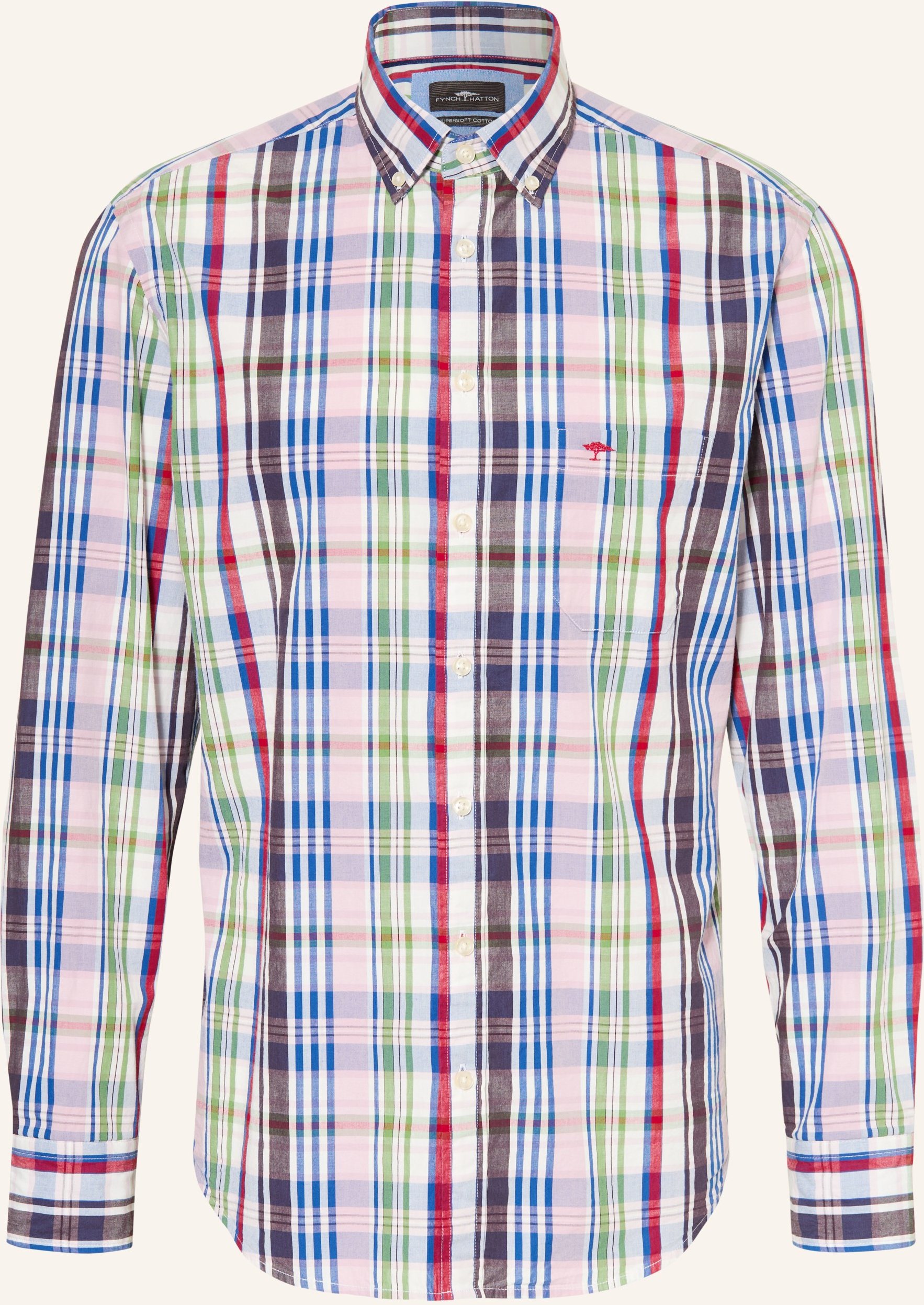 Fynch-Hatton Hemd Regular Fit rot