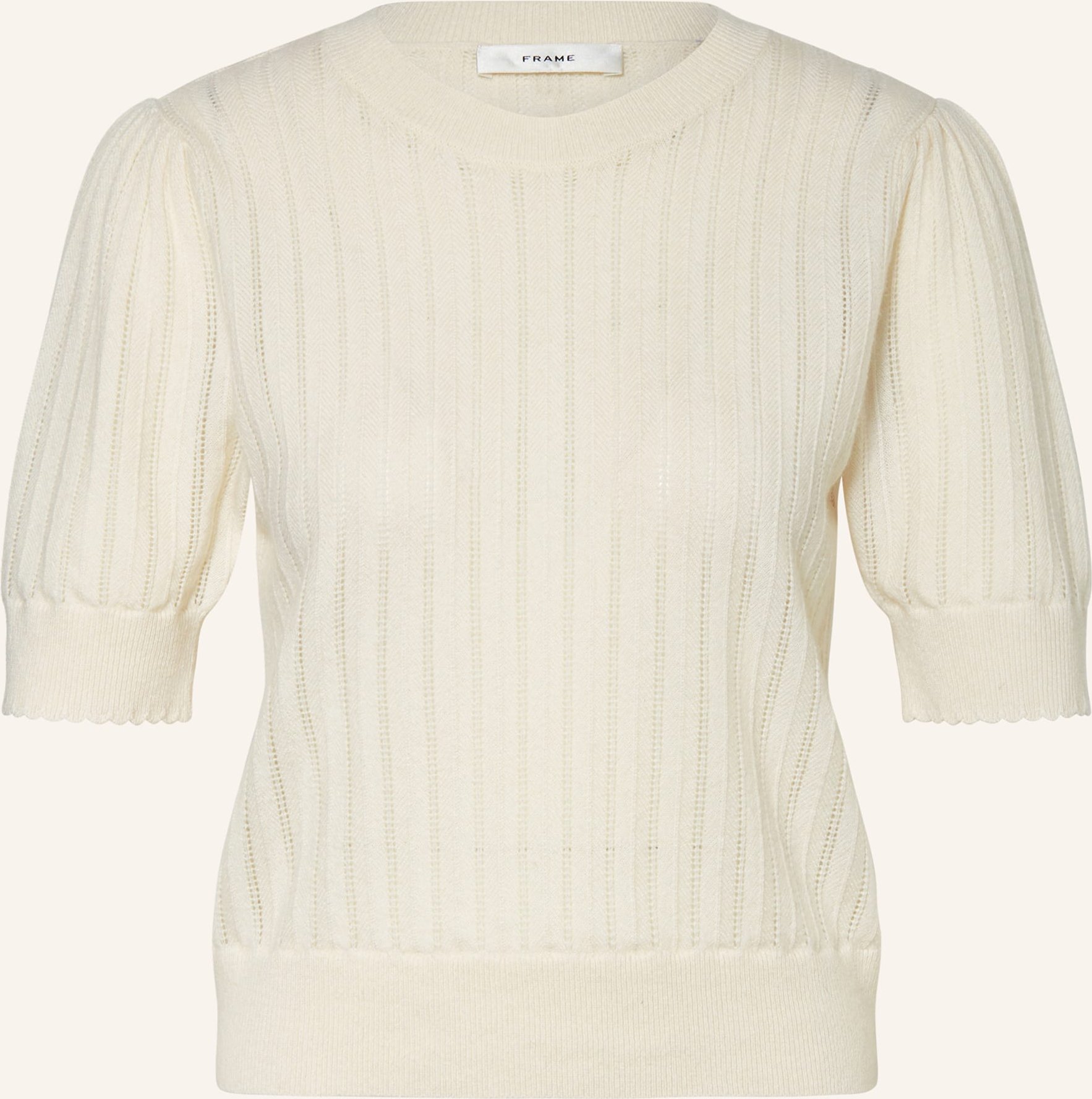 Frame Strickshirt Aus Cashmere beige