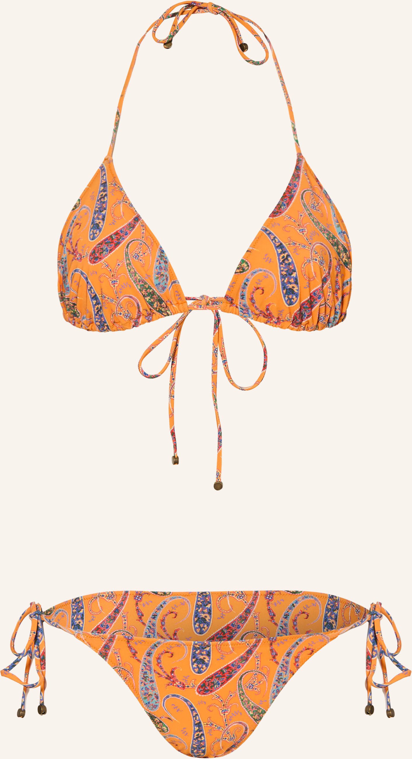 Etro Triangel-Bikini orange