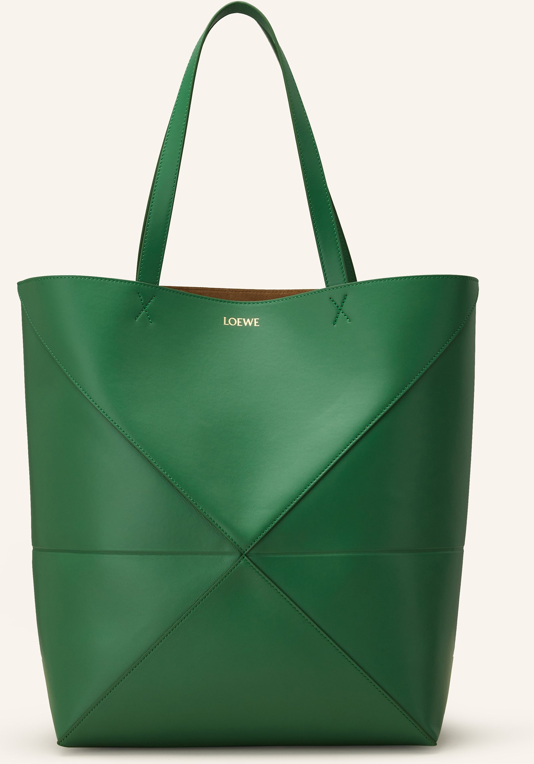 Loewe Shopper Puzzle Tote Large gruen