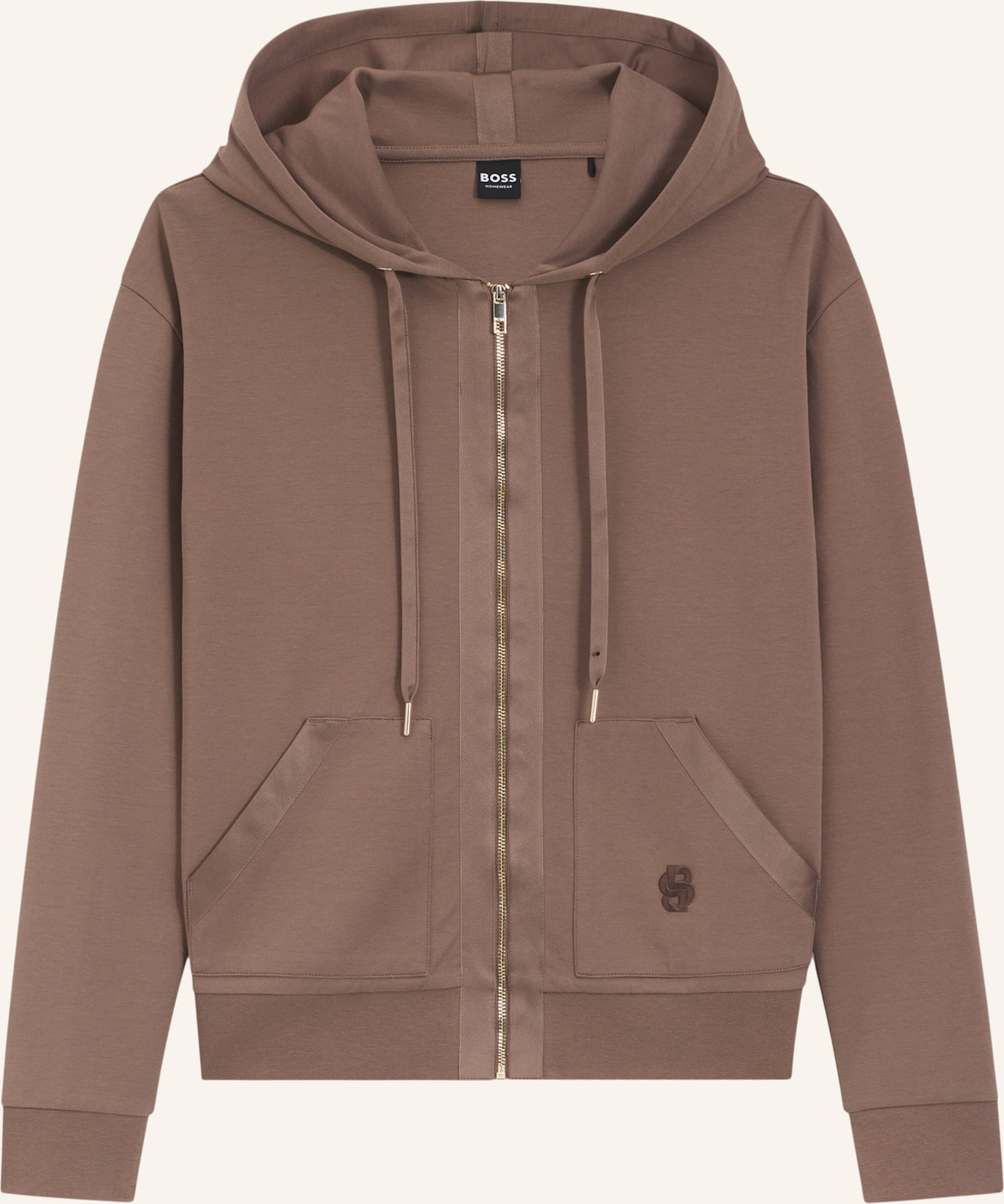 Boss Loungewear Jacke Shiny B_Jacket H. braun