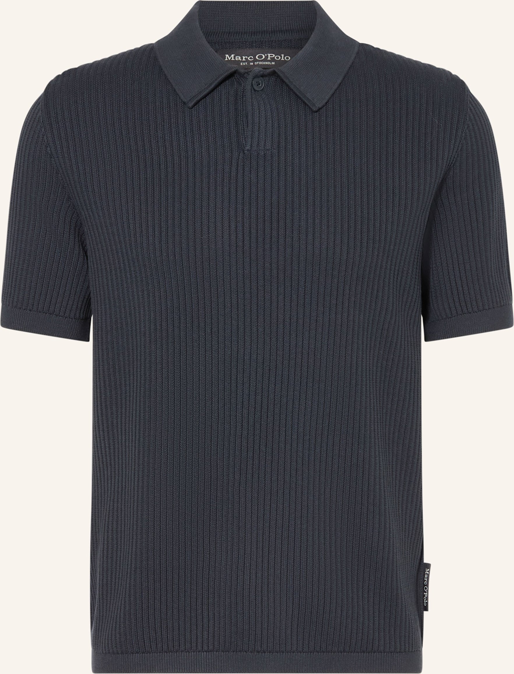 Marc O'polo Strick-Poloshirt blau