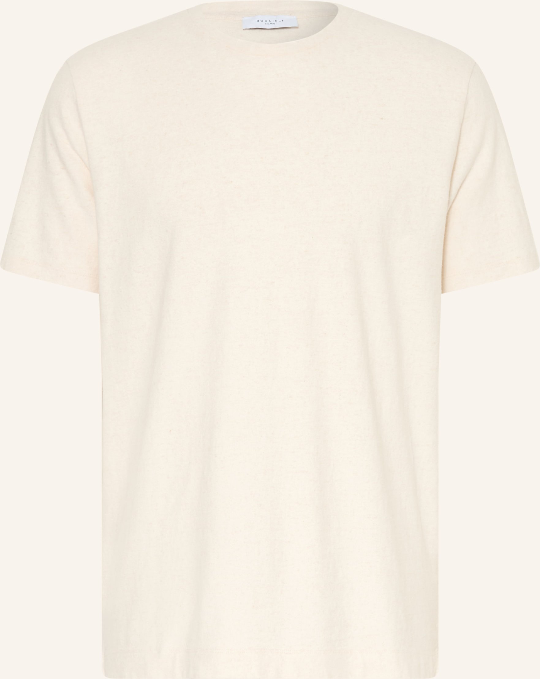 Boglioli T-Shirt Mit Leinen weiss