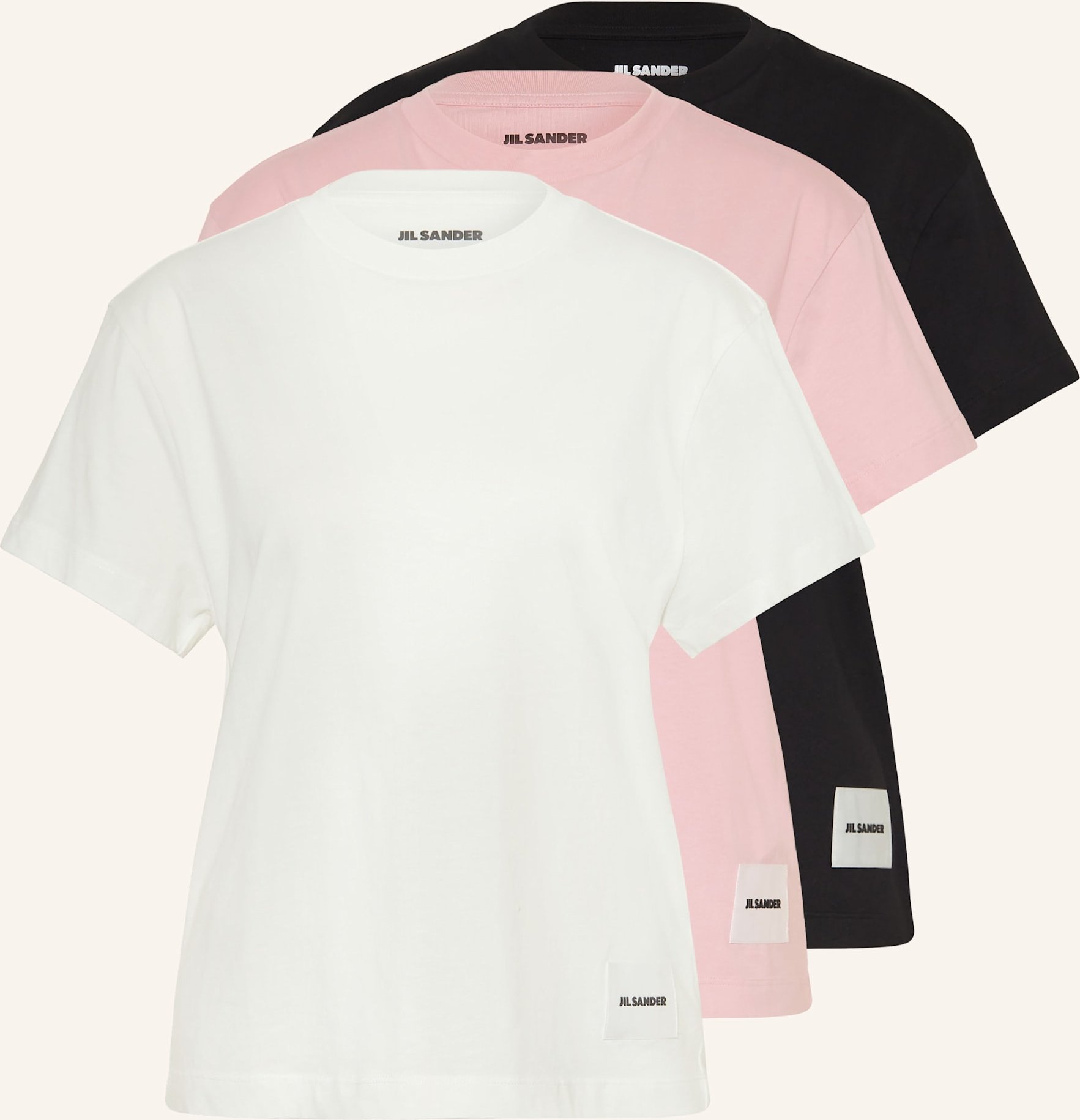 Jil Sander 3er-Pack T-Shirts rosa
