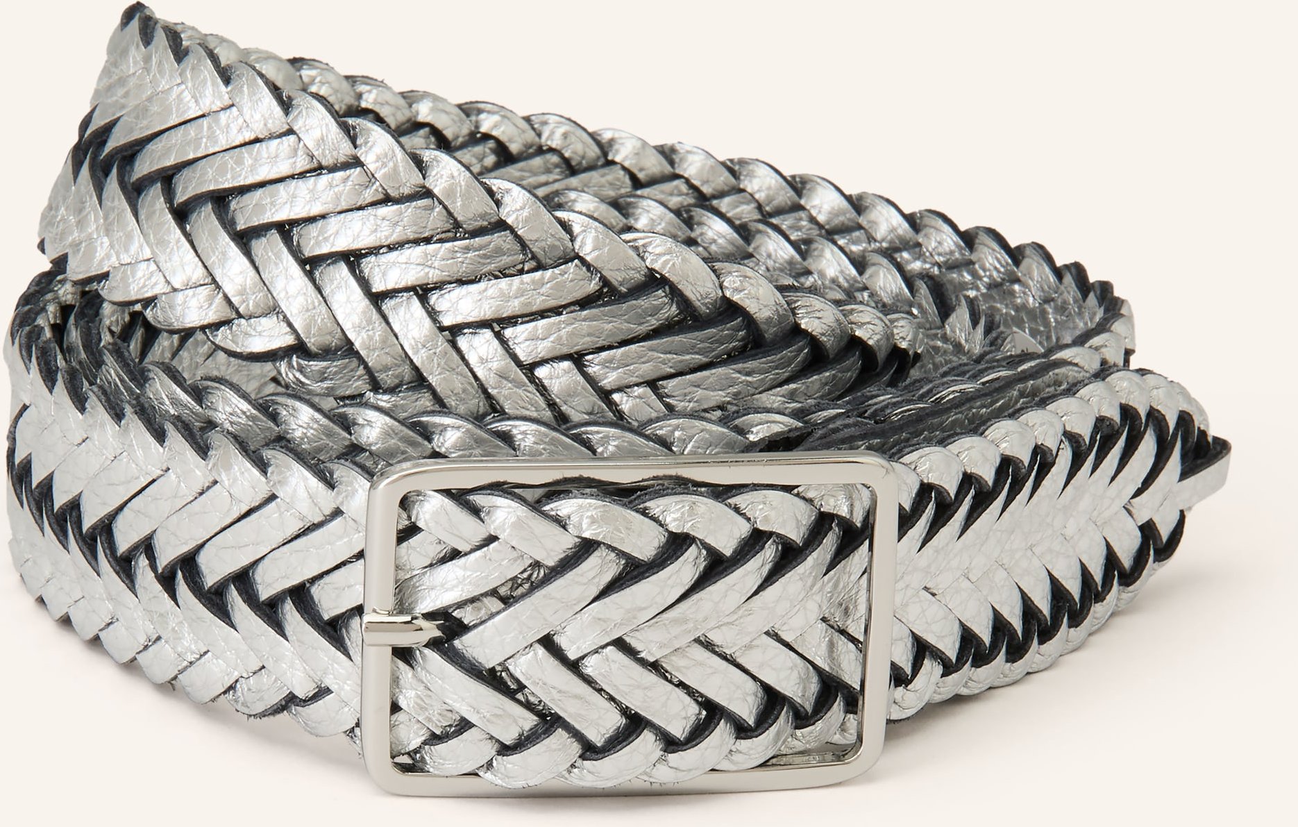 Abro Ledergürtel silber