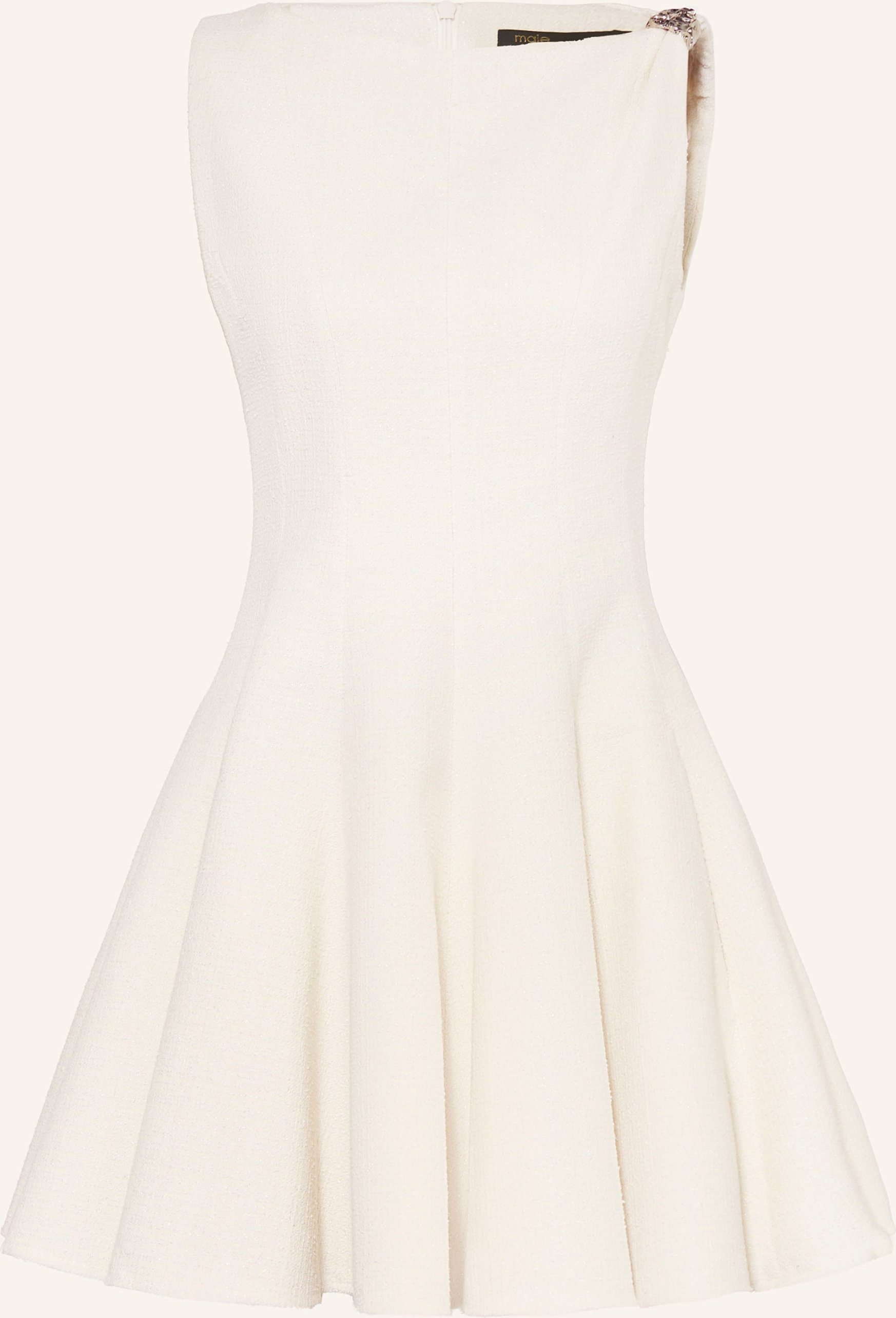 Maje Tweed-Kleid Mit Glitzergarn weiss