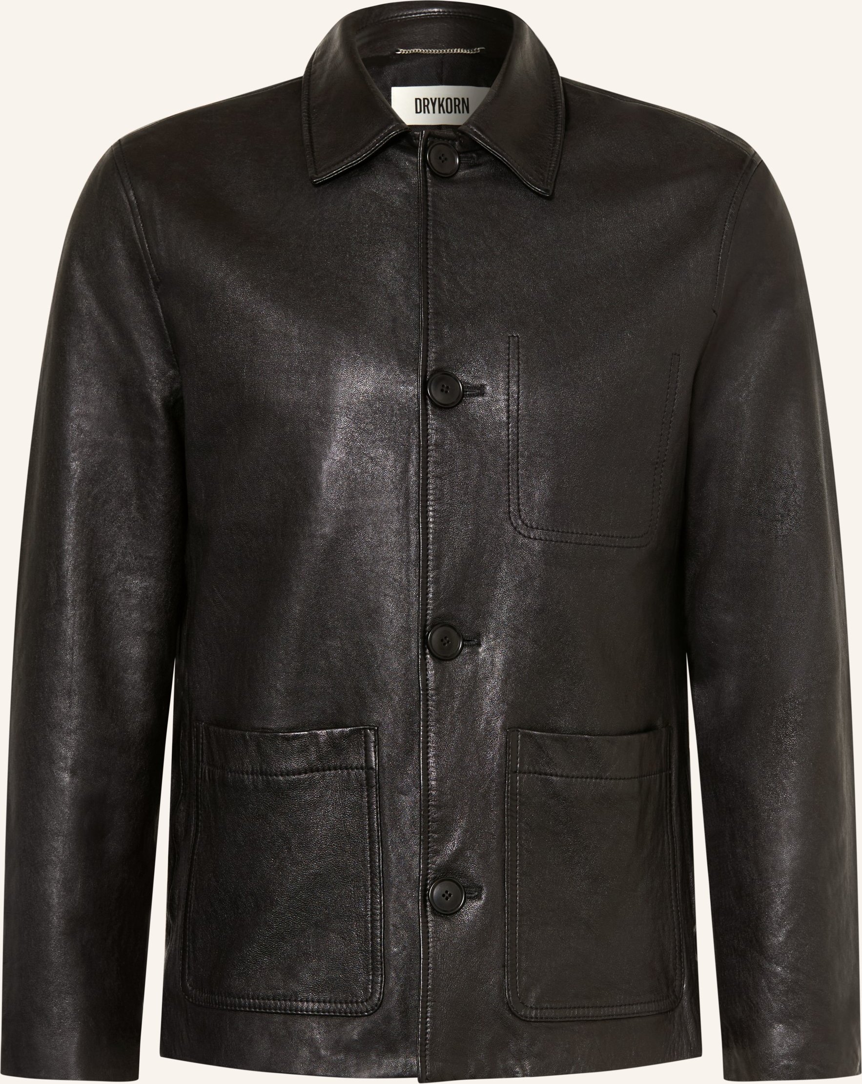 Drykorn Lederjacke Makona schwarz