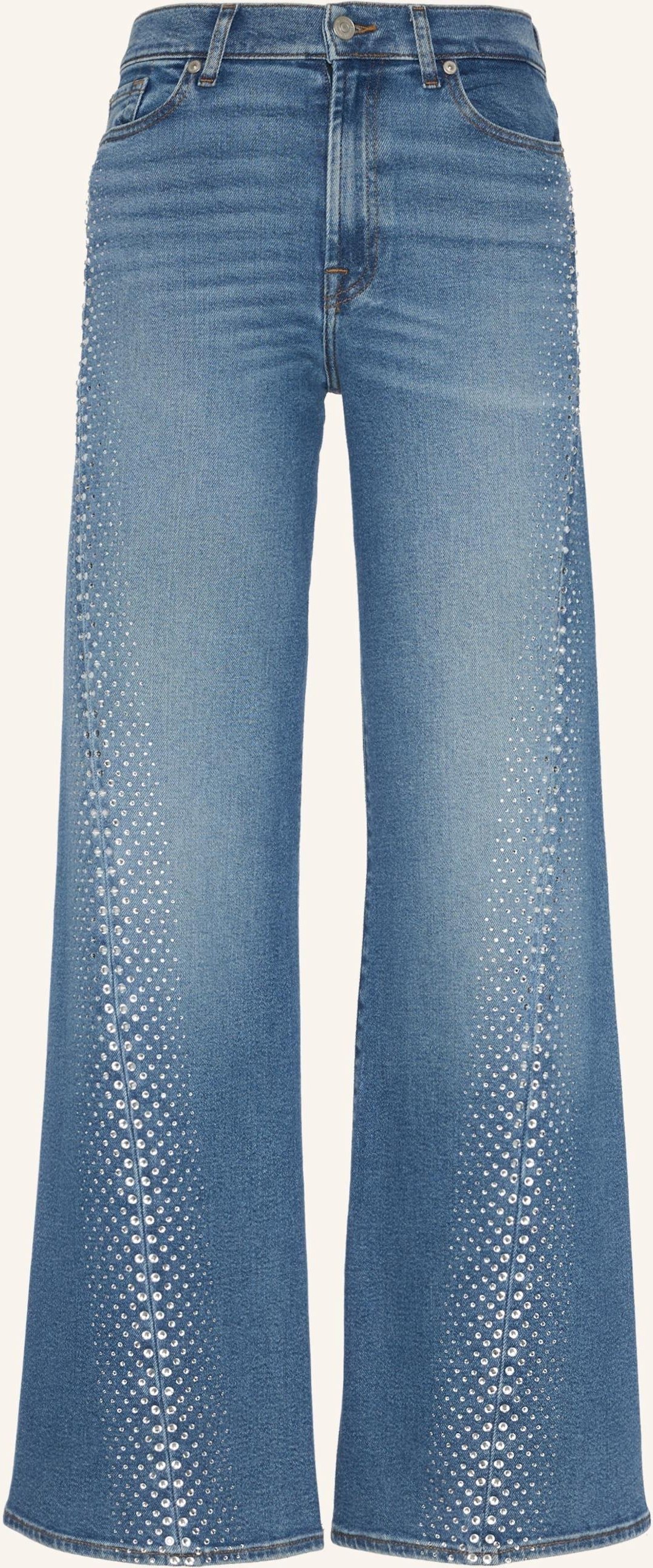 7 For All Mankind Jeans Twisted Lotta Wide Leg Fit blau