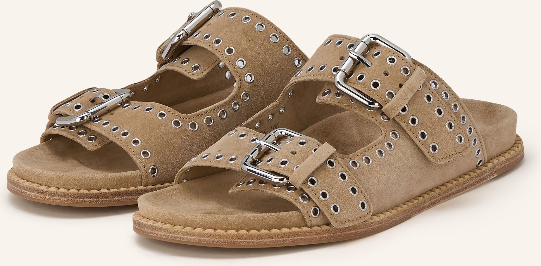 Kennel & Schmenger Pantoletten Mimi Mit Nieten braun