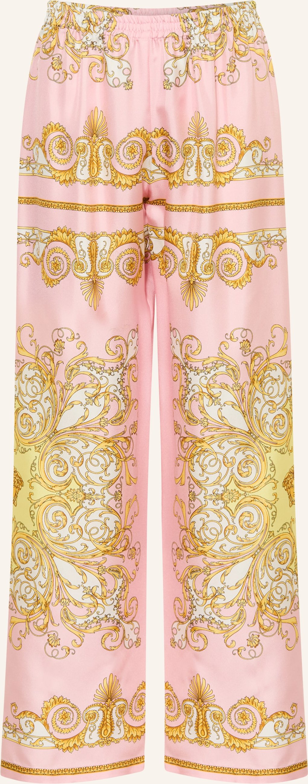 Versace Marlenehose Aus Seide rosa
