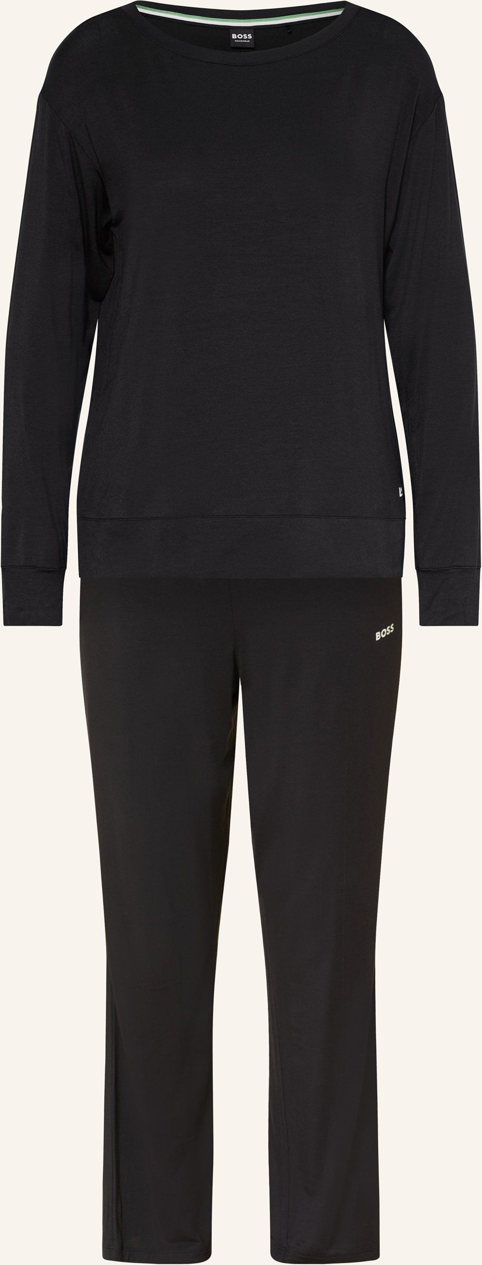Boss Schlafanzug Element schwarz