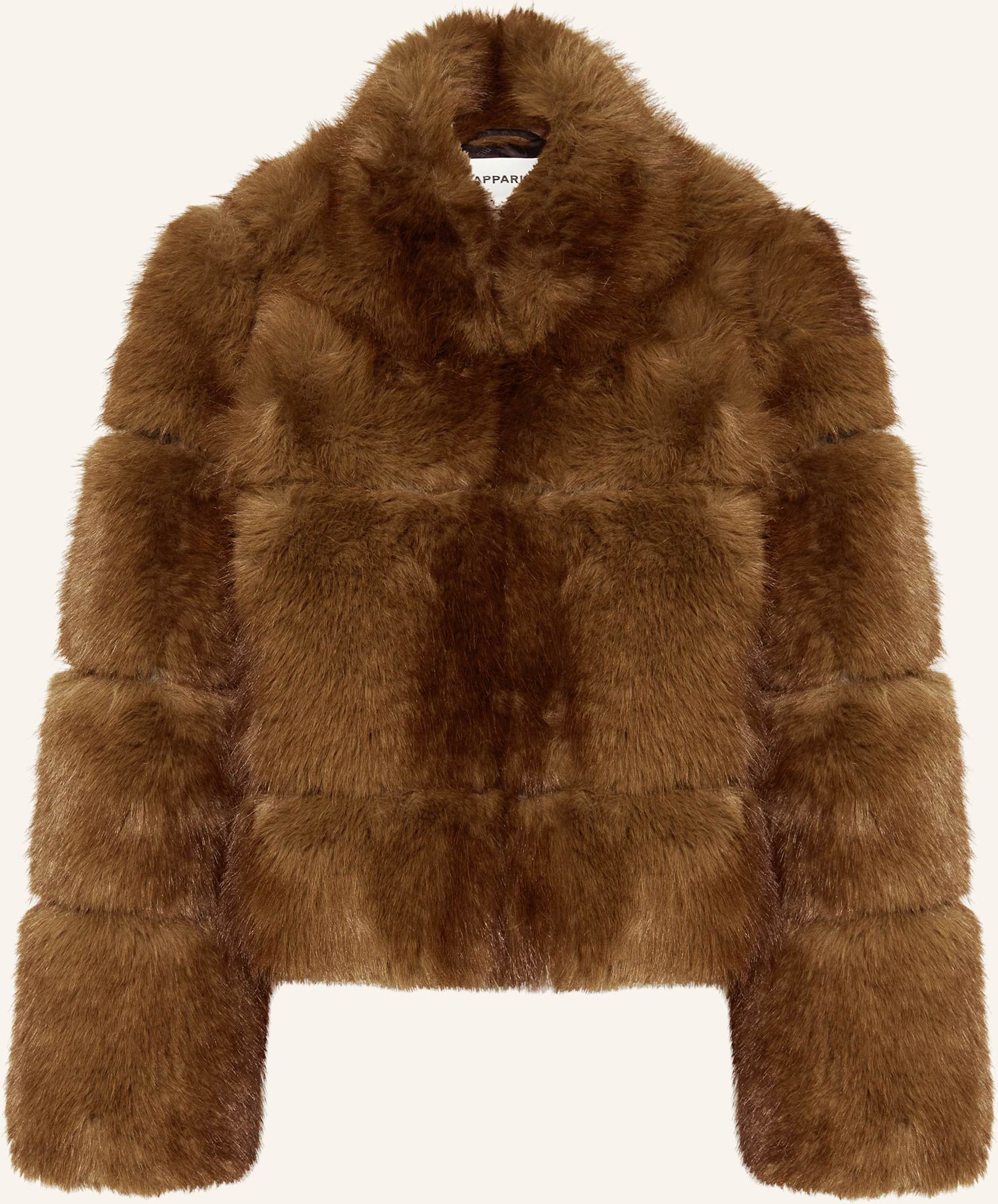 Apparis Kunstpelz-Jacke Sai braun