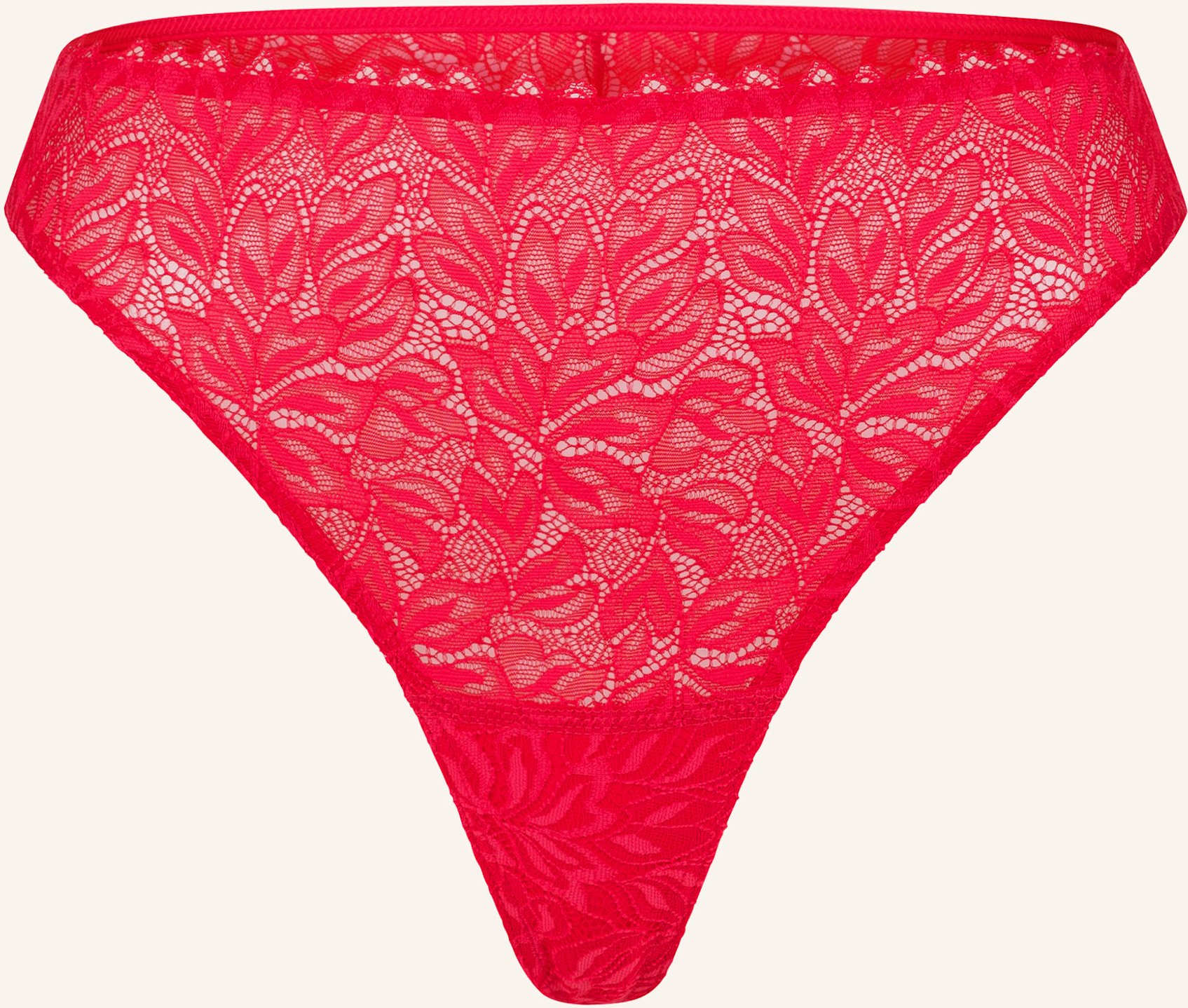 Erlich Textil String Dreamy Lace High Waist Brazil rot