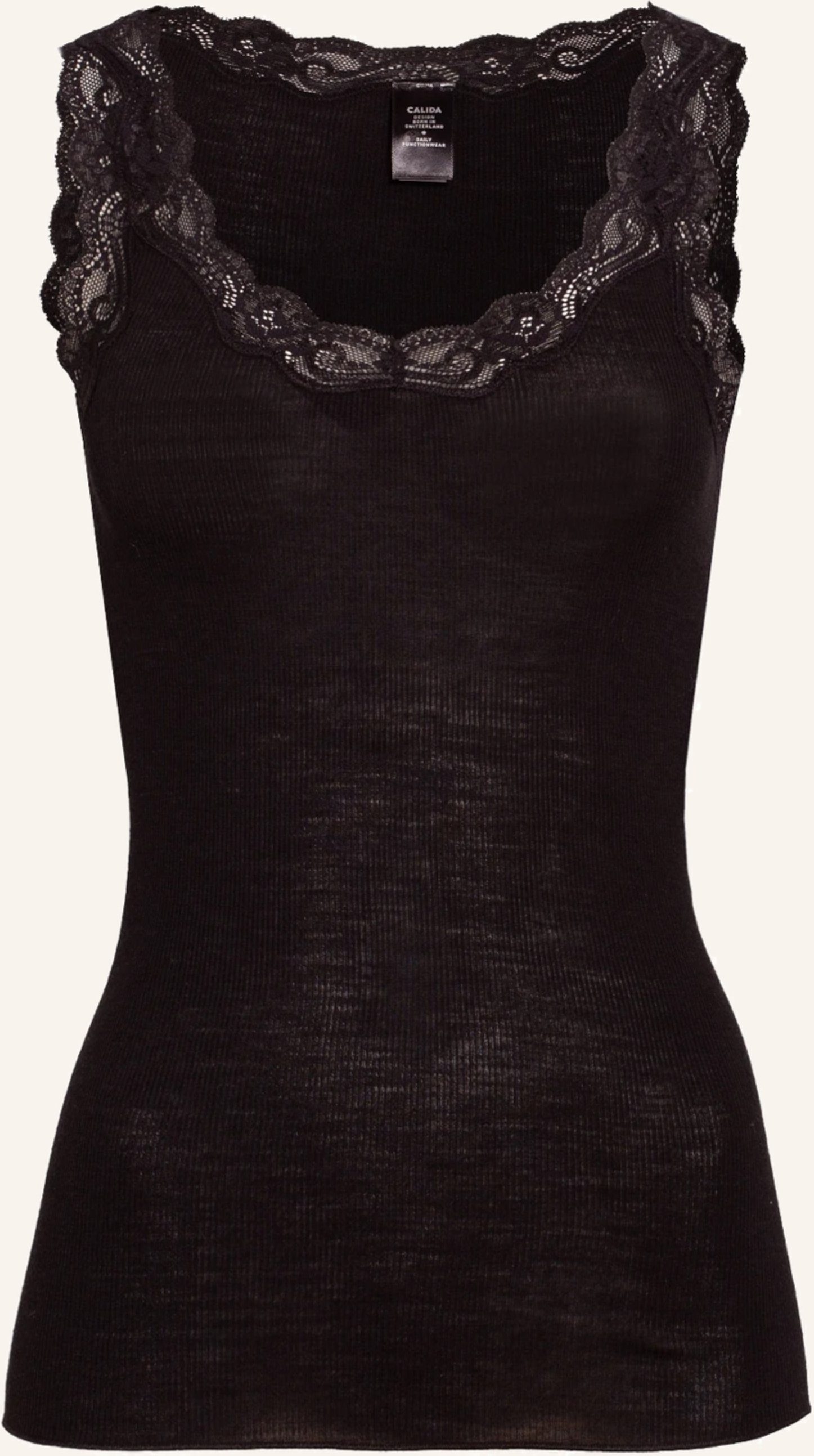 Thumbnail - Calida Top Richesse Lace Mit Seide schwarz