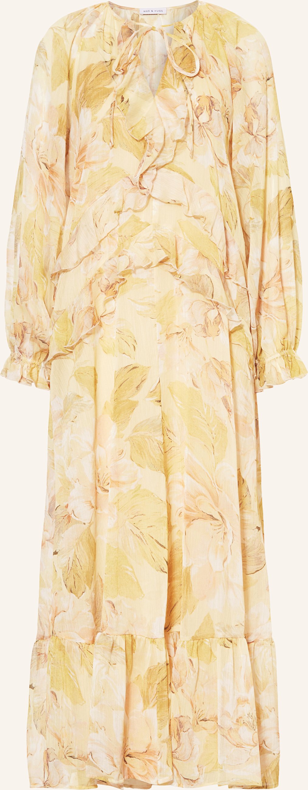 Mrs & Hugs Kleid Mit Volants gelb