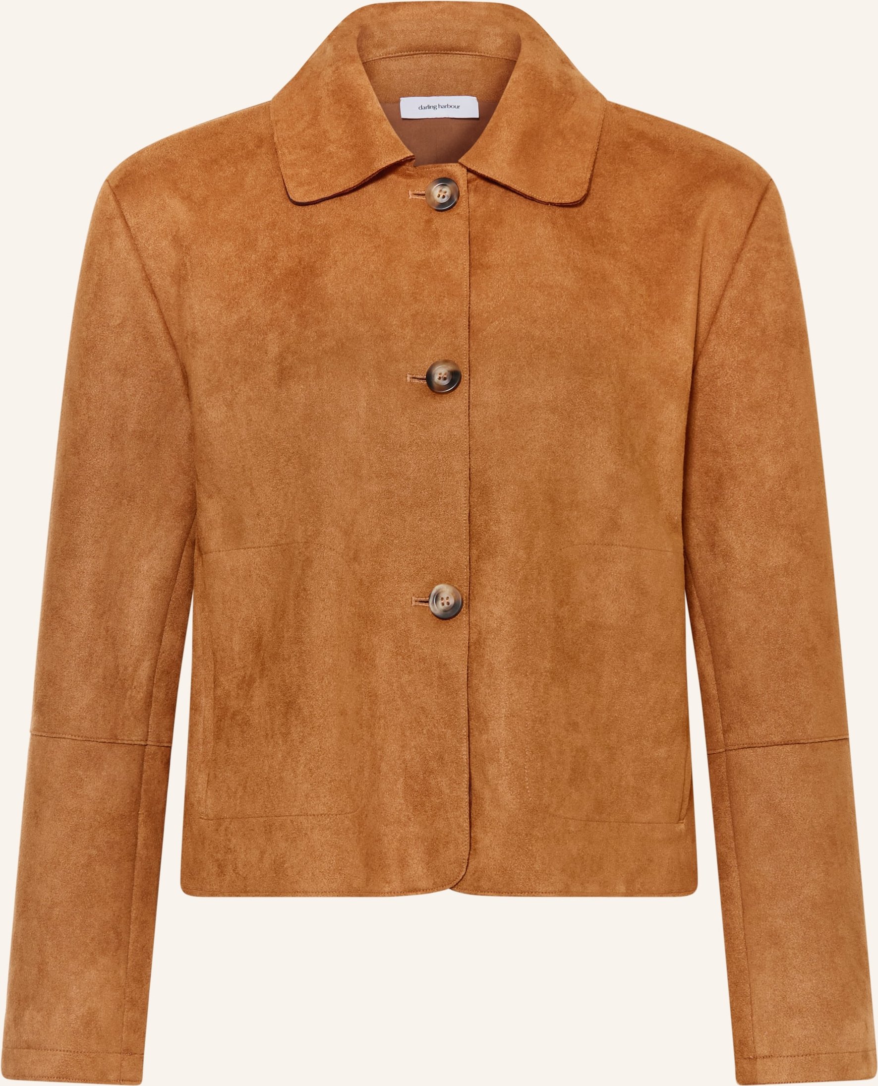 Darling Harbour Kastenjacke In Lederoptik braun