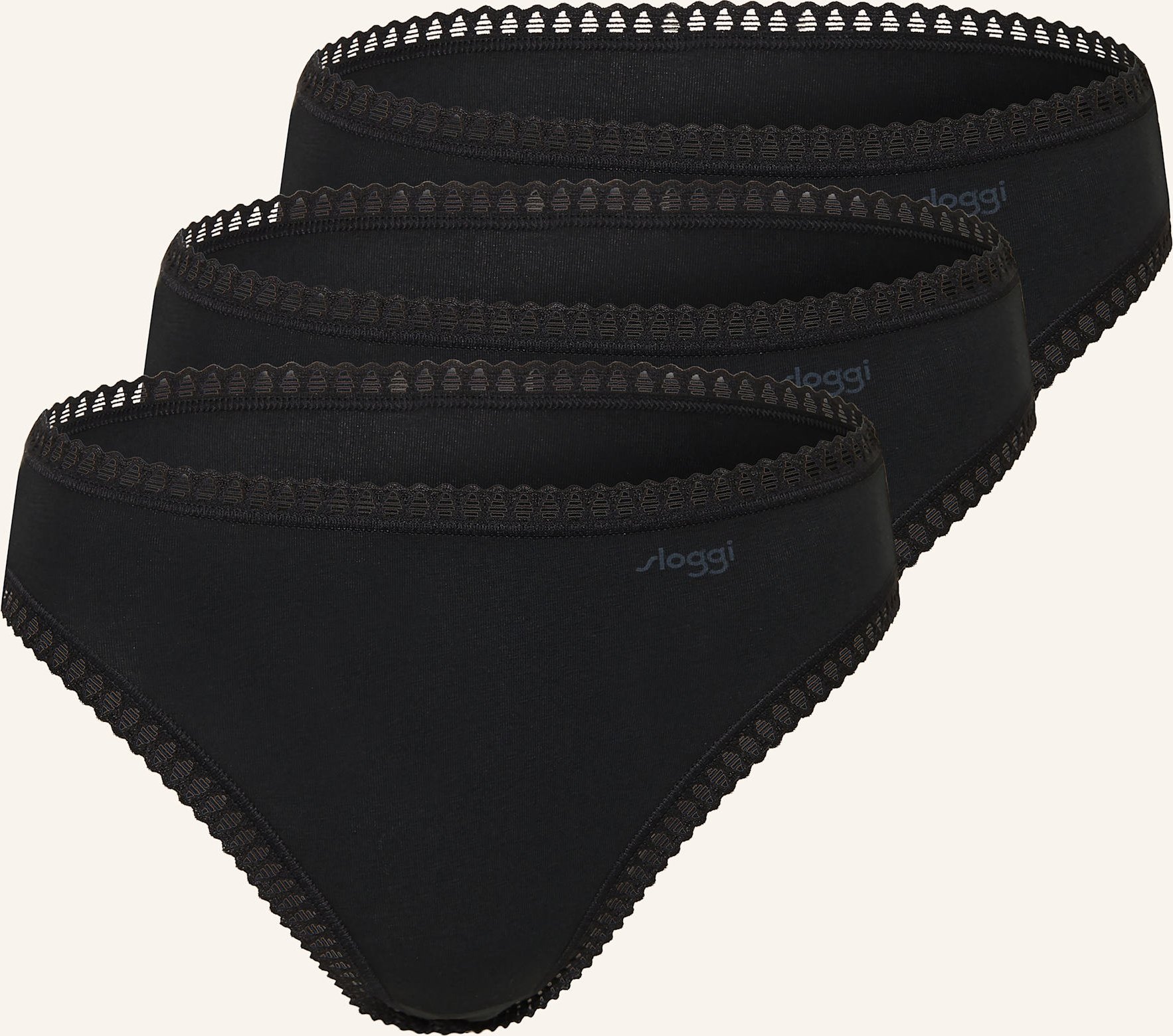 Sloggi 3er-Pack Slips Go Crush schwarz