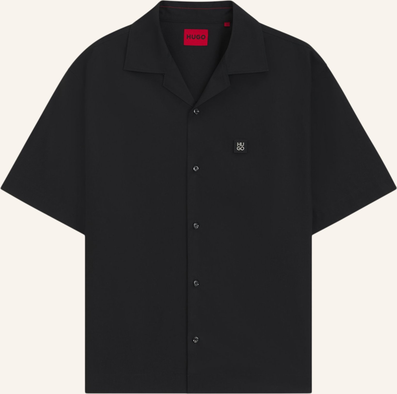 Thumbnail - Hugo Casual Hemd Espino Oversize Fit schwarz