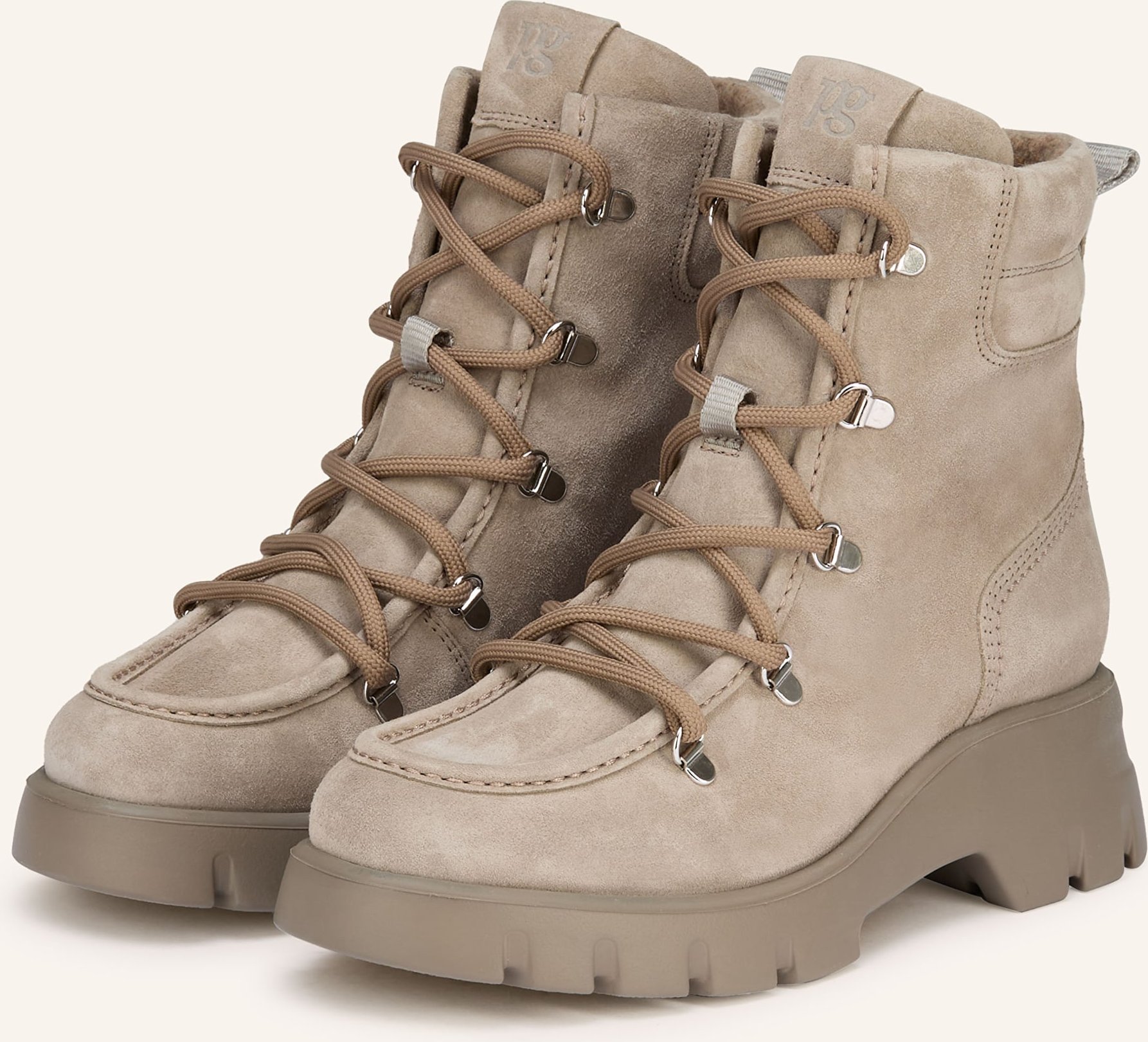 Paul Green Schnürstiefel grau