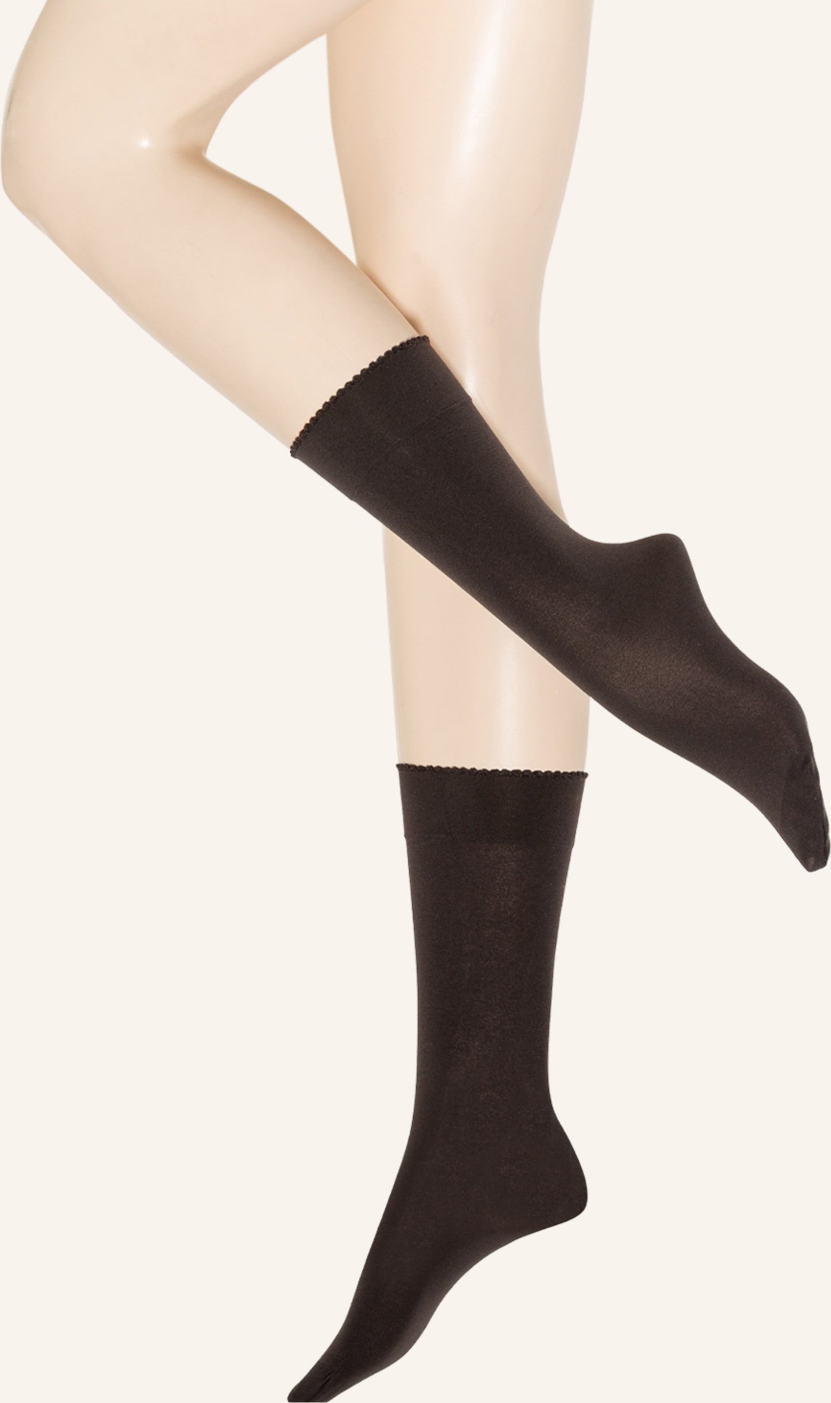 Wolford Fein-Kniestrümpfe Velvet De Luxe grau