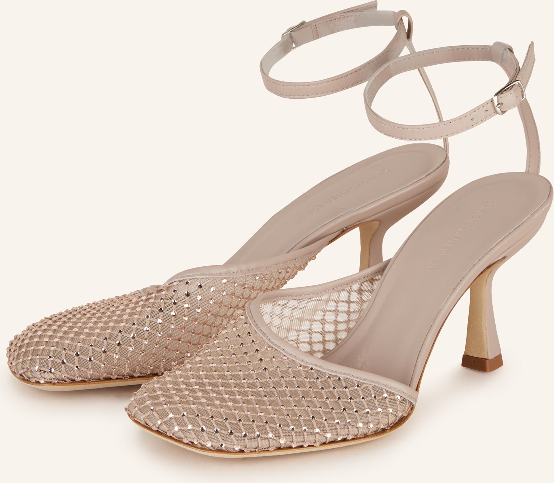 Christopher Esber Slingpumps Minette Mit Schmucksteinen beige