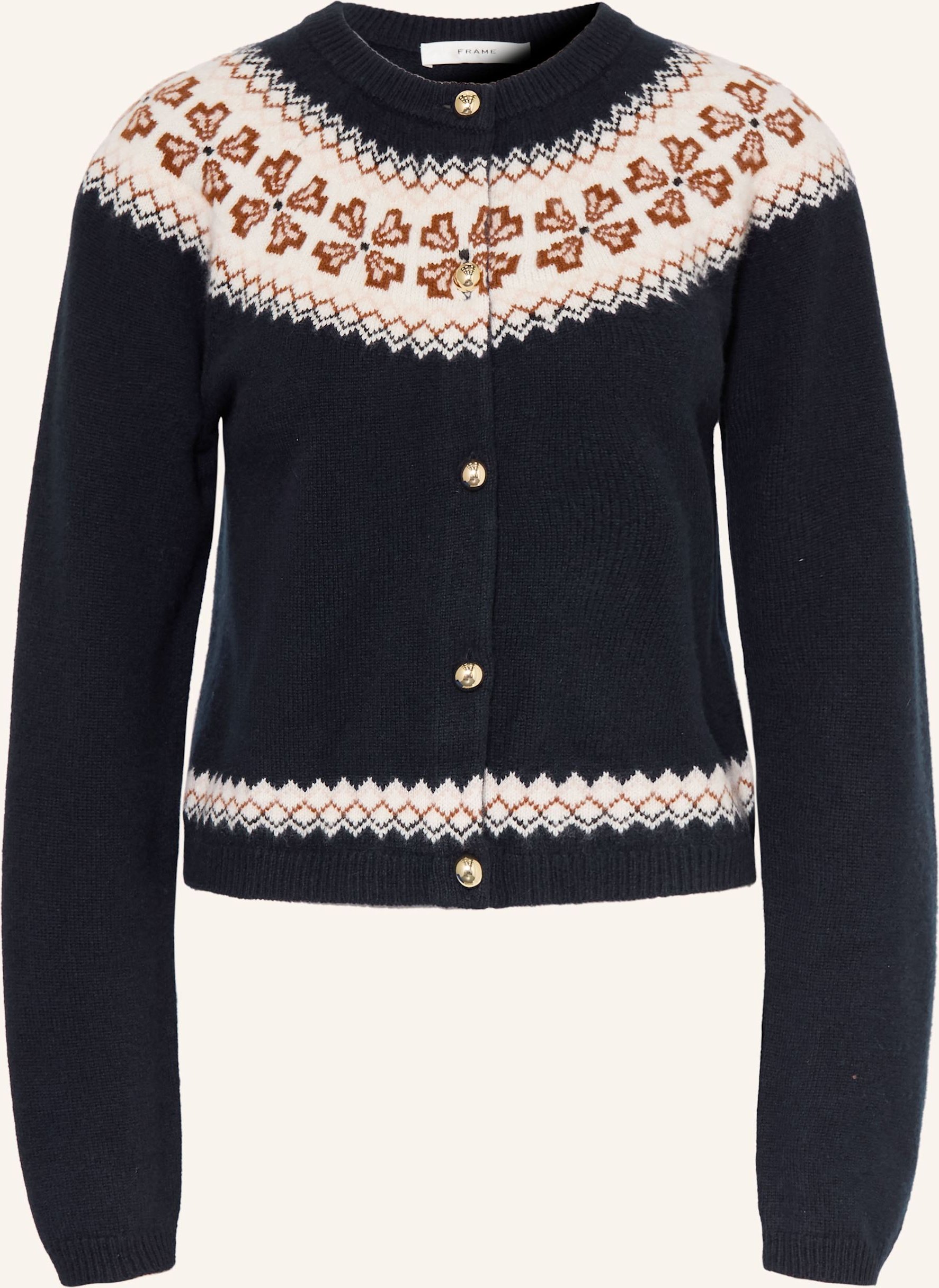 Frame Strickjacke Aus Cashmere blau