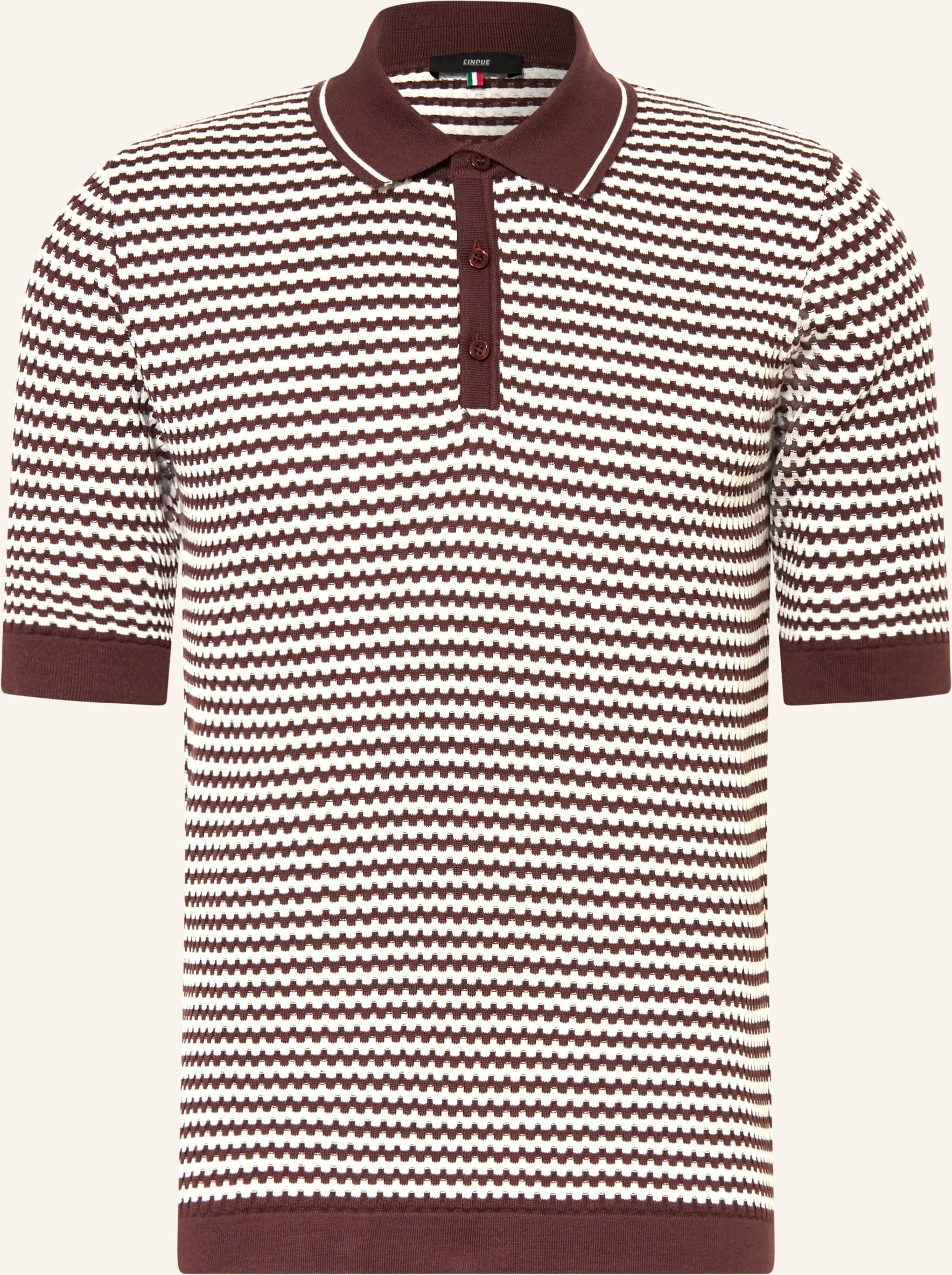 Cinque Strick-Poloshirt Ciflavien braun