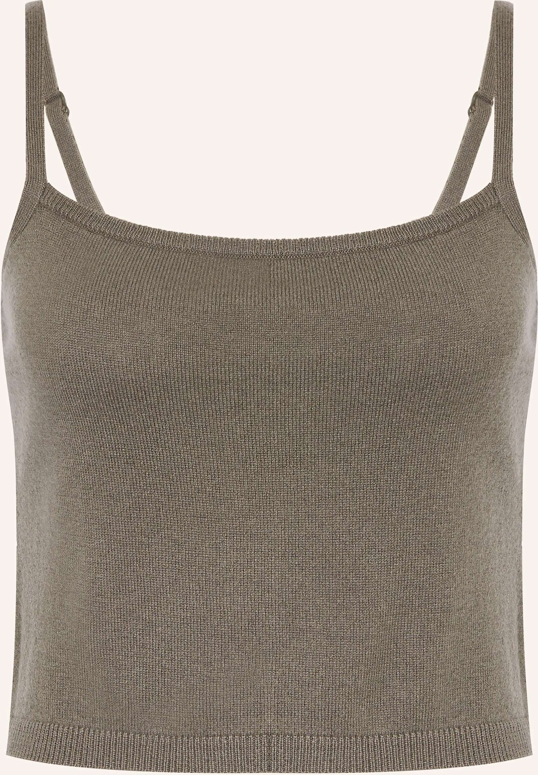 Simkhai Cropped-Stricktop Vance Aus Cashmere gruen